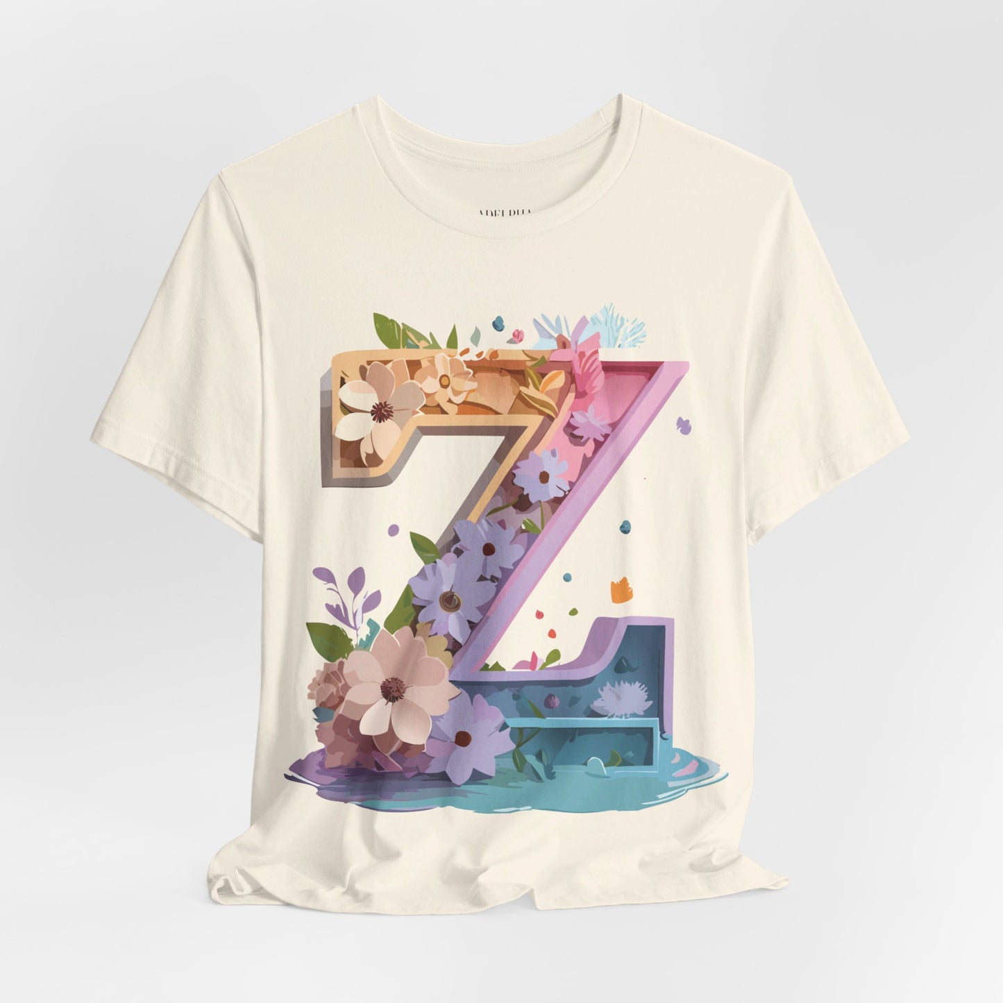 Natural Cotton Tee Shirt - Letters Collection - Z Printify