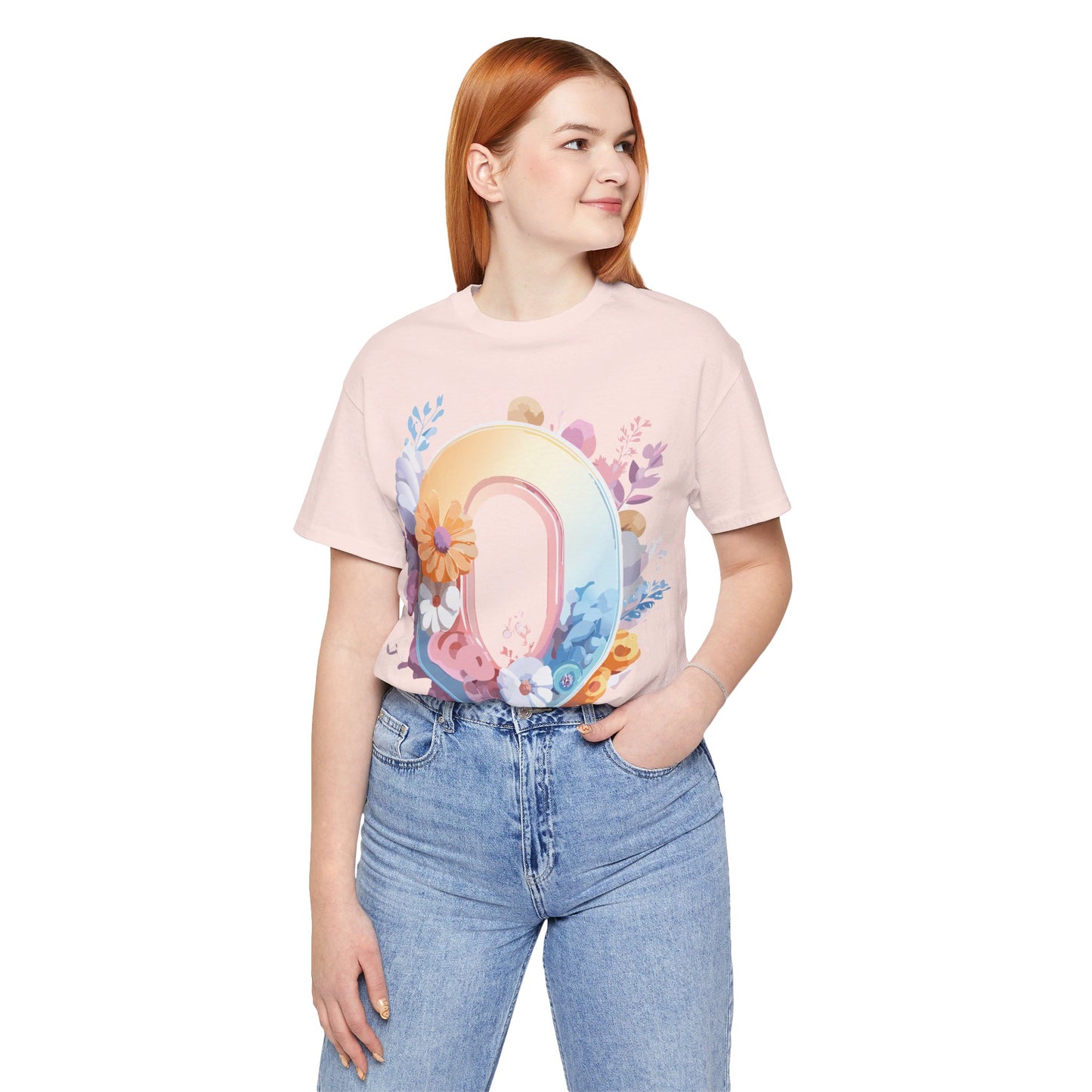 Natural Cotton Tee Shirt - Letters Collection - O Printify
