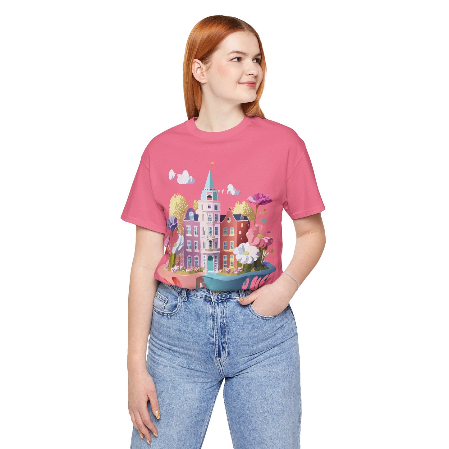 Natural Cotton Tee Shirt - Beautiful Places Collection - Amsterdam Printify