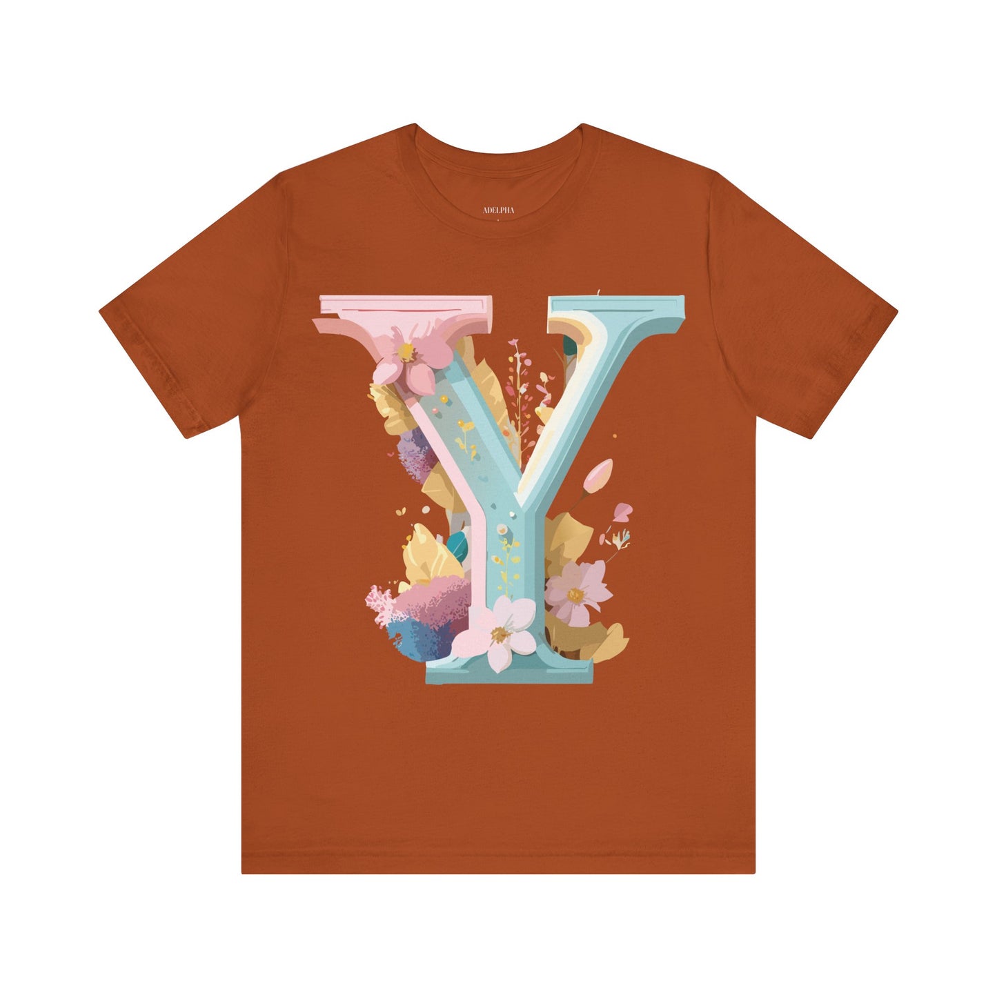 Natural Cotton Tee Shirt - Letters Collection - Y Printify