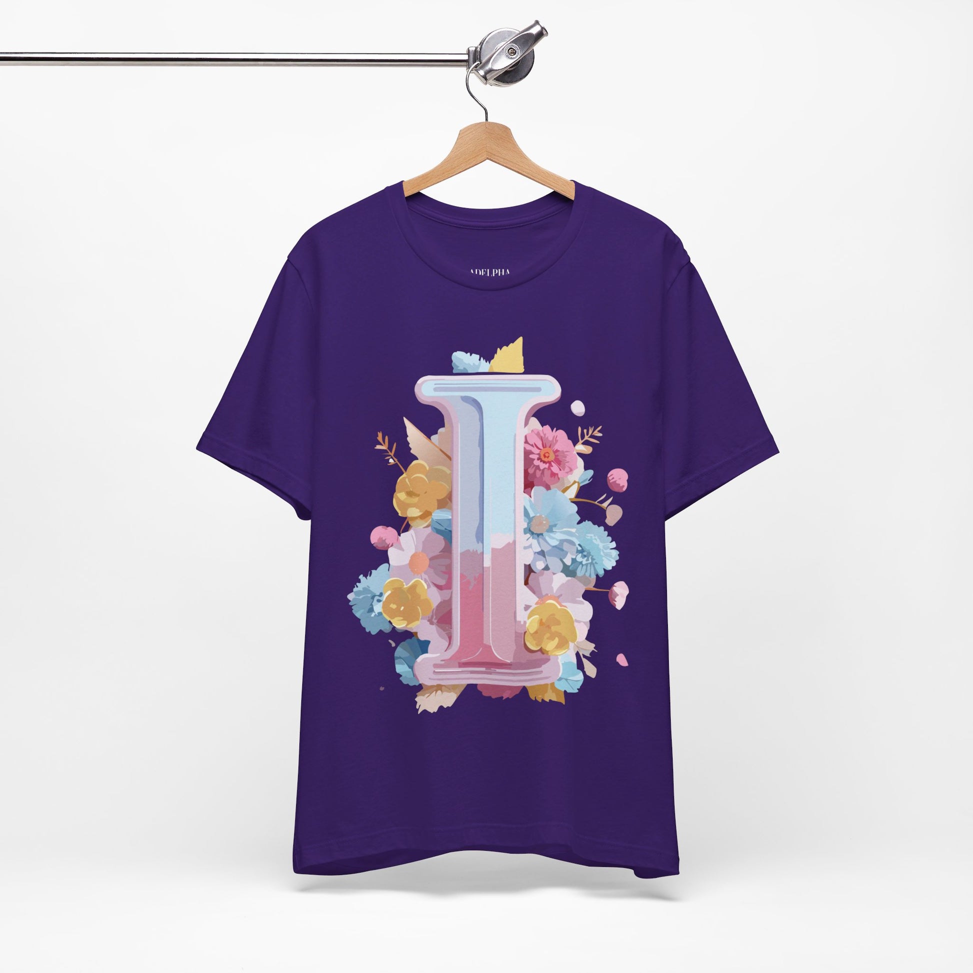 Natural Cotton Tee Shirt - Letters Collection - I Printify
