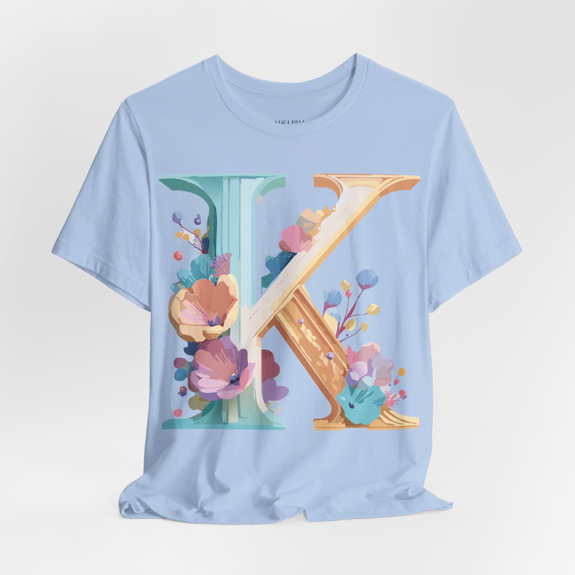 Natural Cotton Tee Shirt - Letters Collection - K Printify