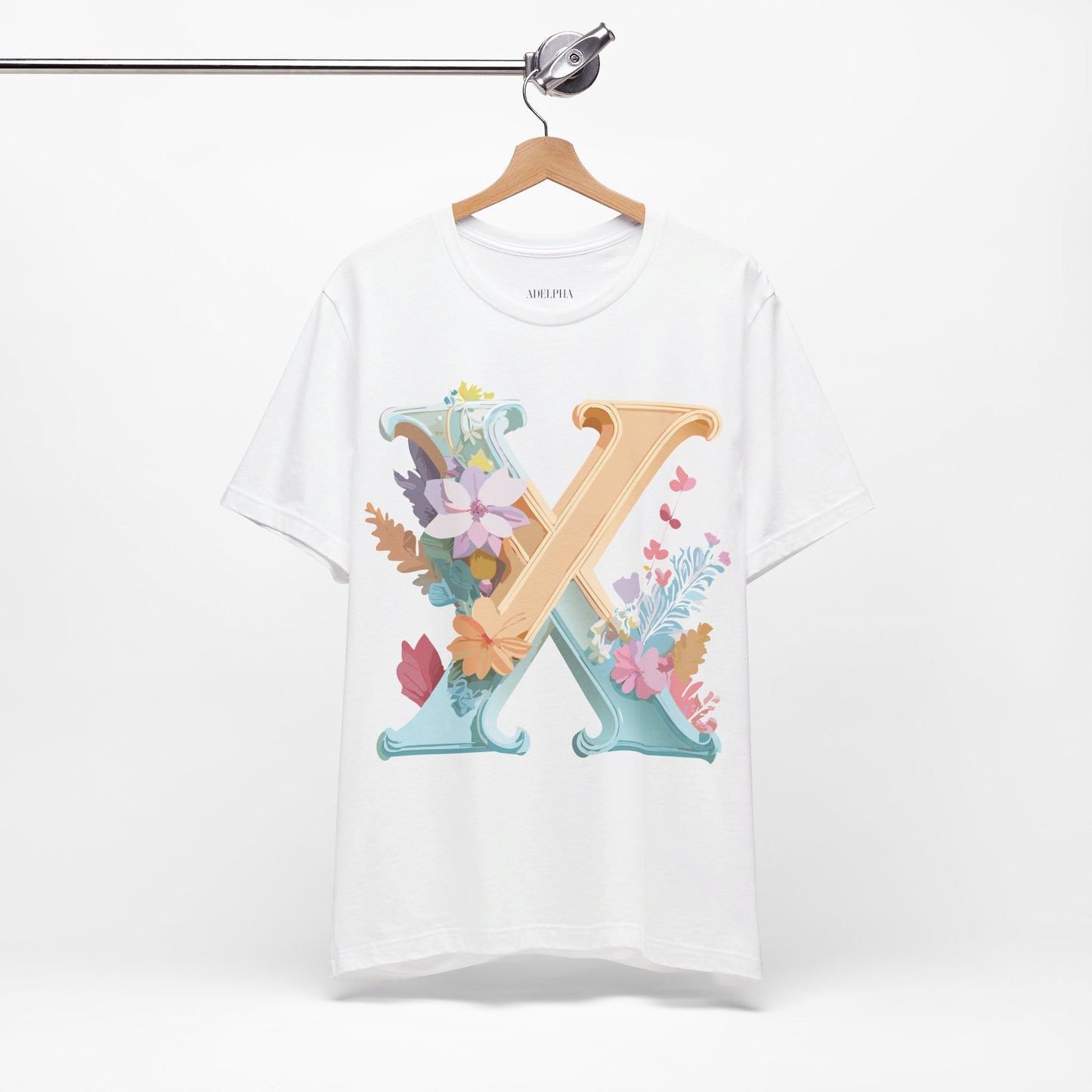 Natural Cotton Tee Shirt - Letters Collection - X Printify