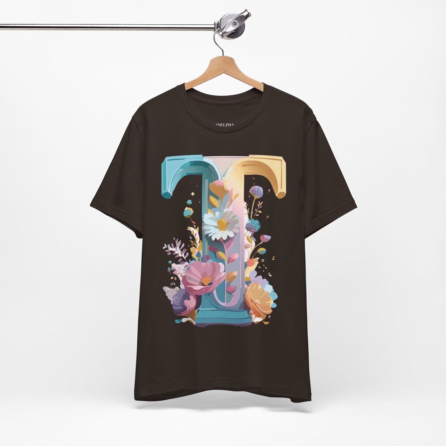 Natural Cotton Tee Shirt - Letters Collection - T Printify