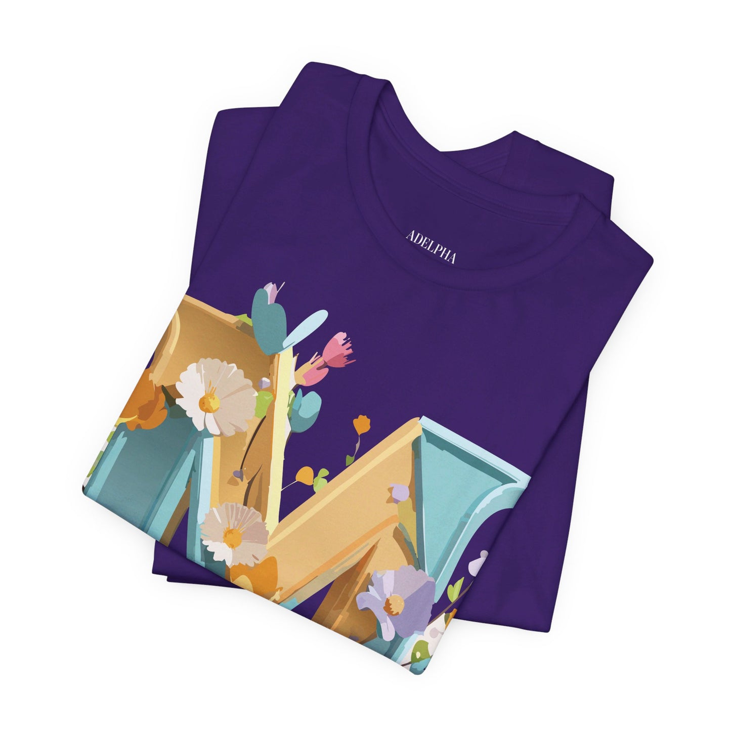 Natural Cotton Tee Shirt - Letters Collection - M Printify