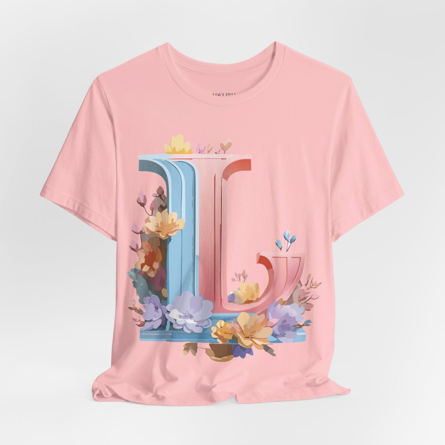 Natural Cotton Tee Shirt - Letters Collection - L Printify