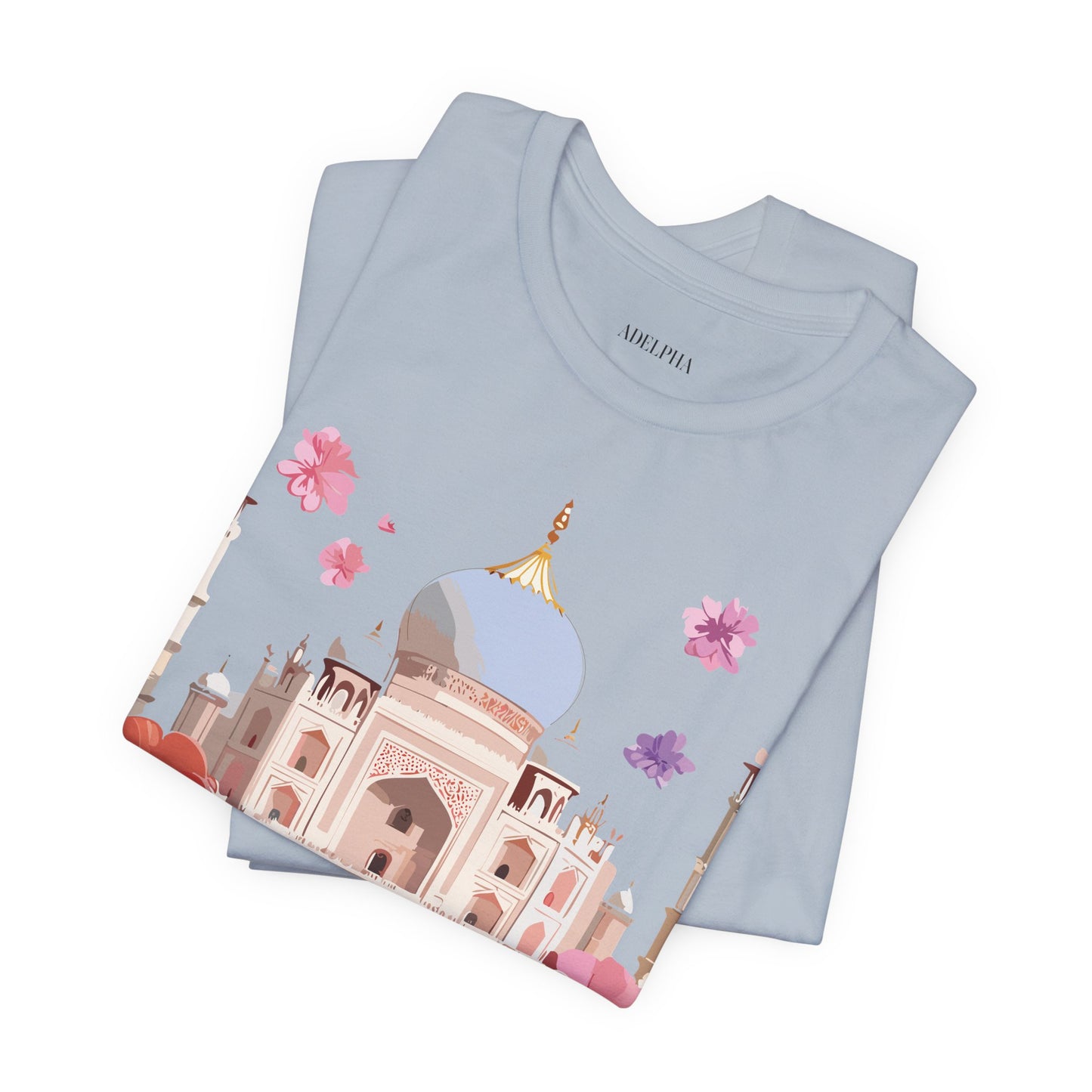 Natural Cotton Tee Shirt - Taj Mahal, India Printify
