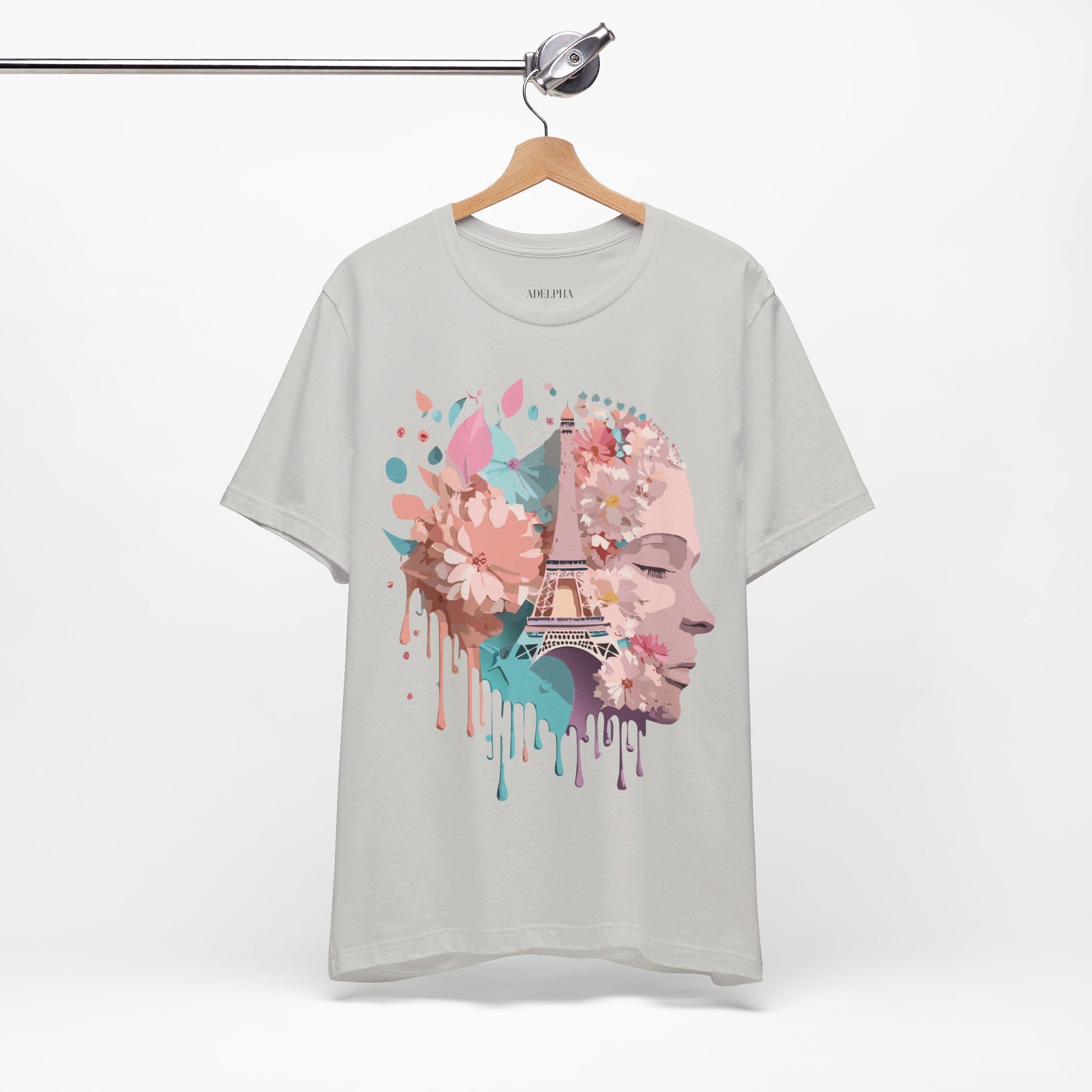 Natural Cotton Tee Shirt - Beautiful Places Collection - Paris Printify