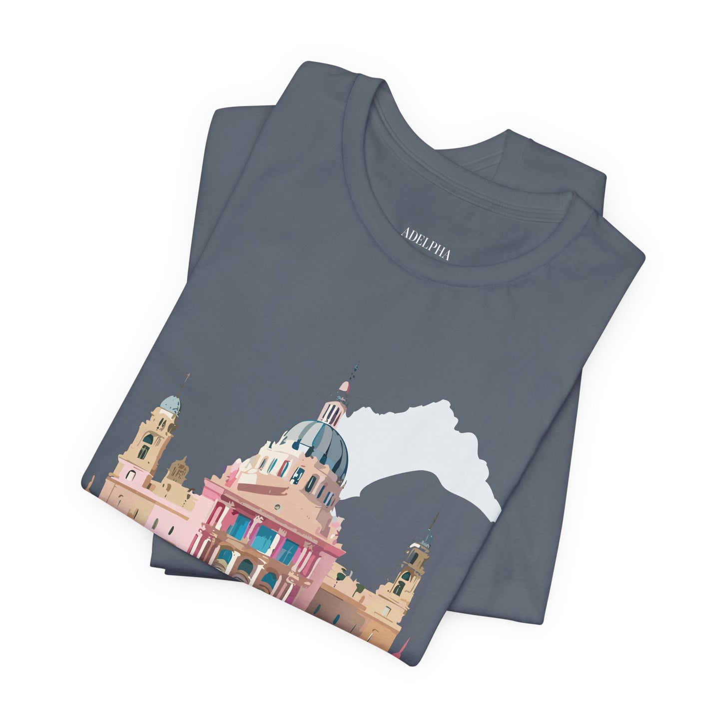 Natural Cotton Tee Shirt - Beautiful Places Collection - Madrid Printify