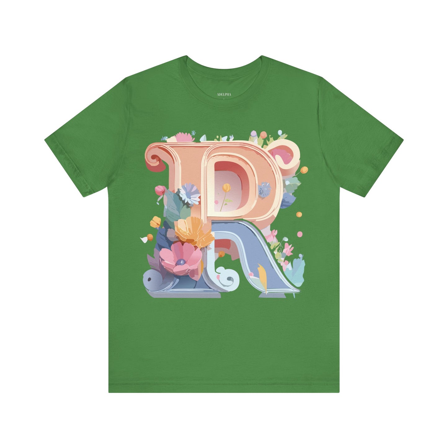 Natural Cotton Tee Shirt - Letters Collection - R Printify