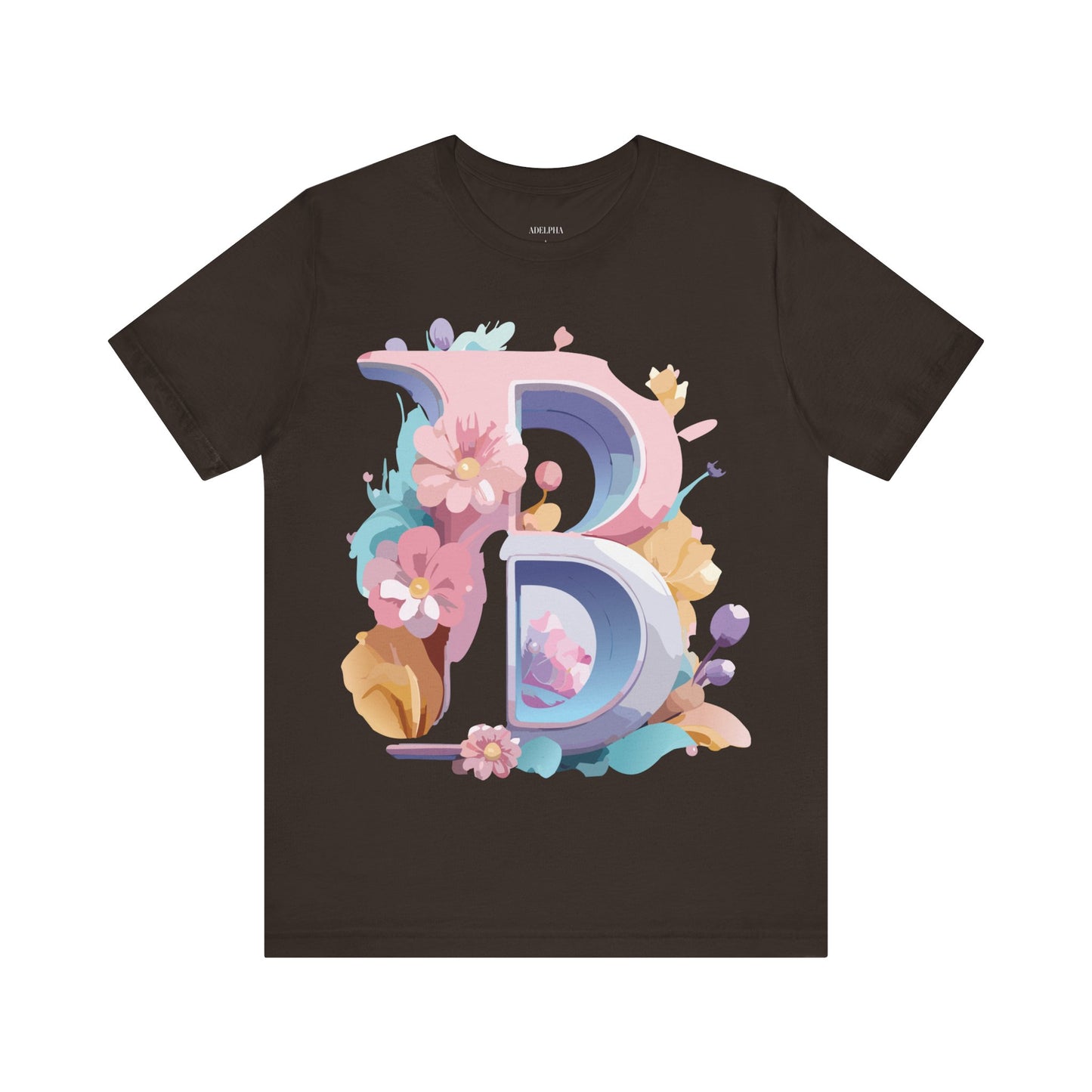 Natural Cotton Tee Shirt - Letters Collection - B Printify
