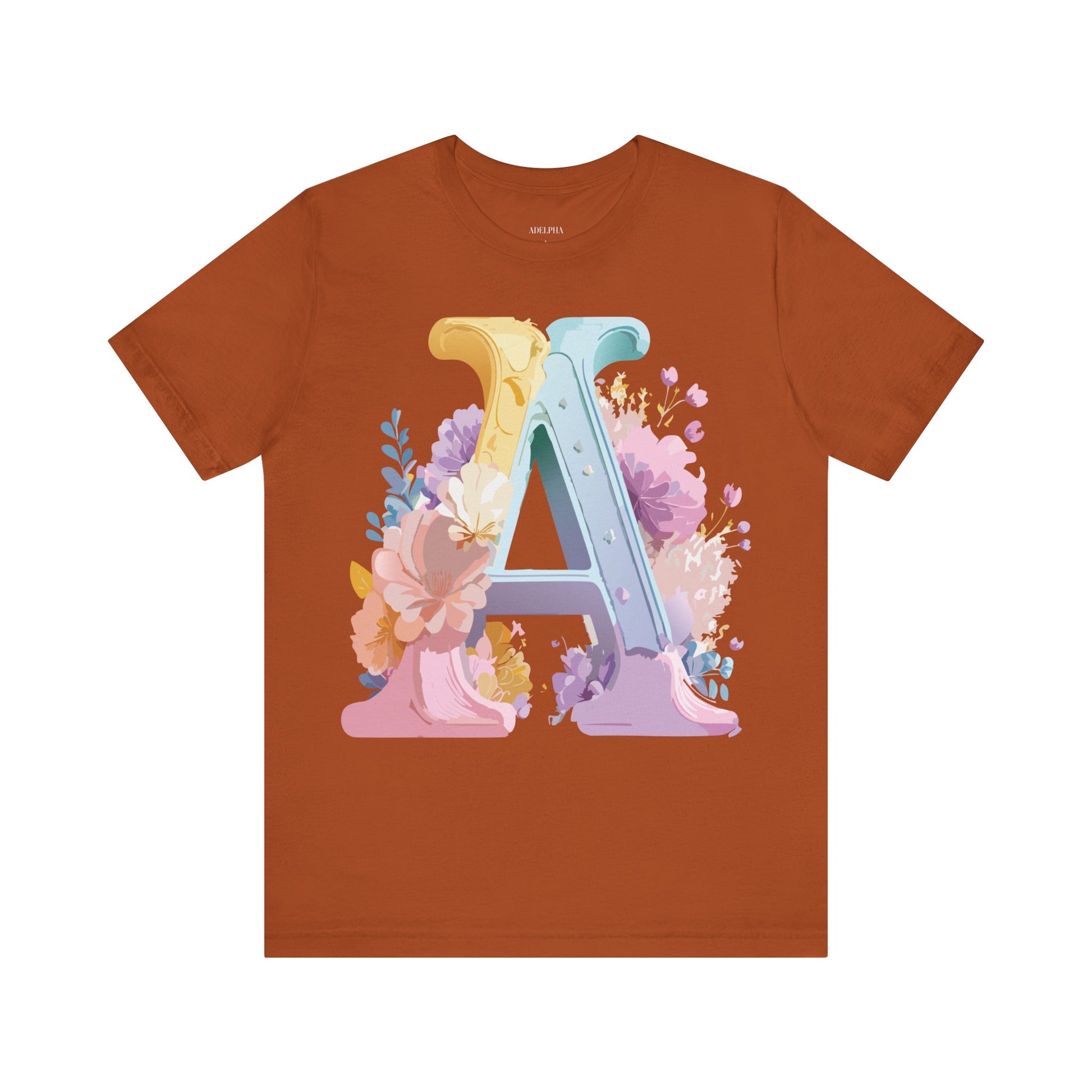 Natural Cotton Tee Shirt - Letters Collection - A Printify