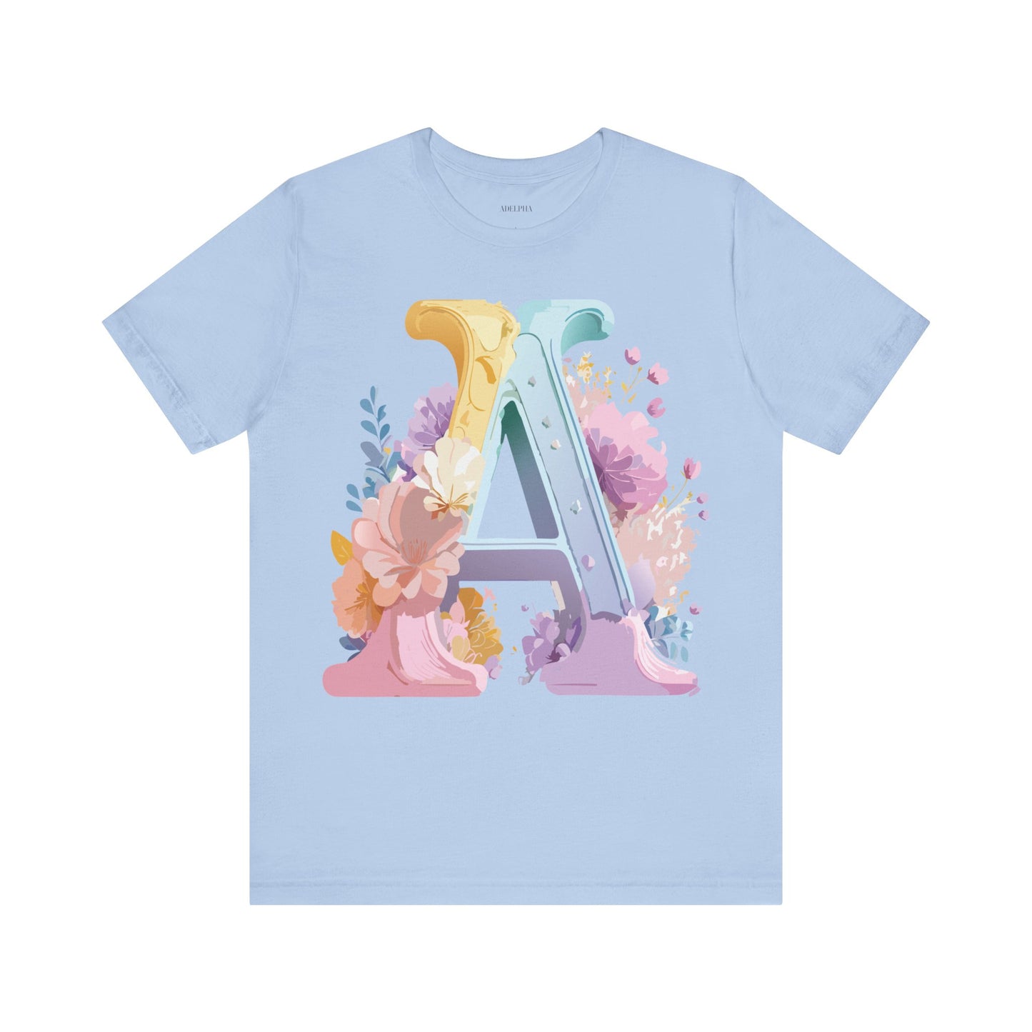 Natural Cotton Tee Shirt - Letters Collection - A Printify