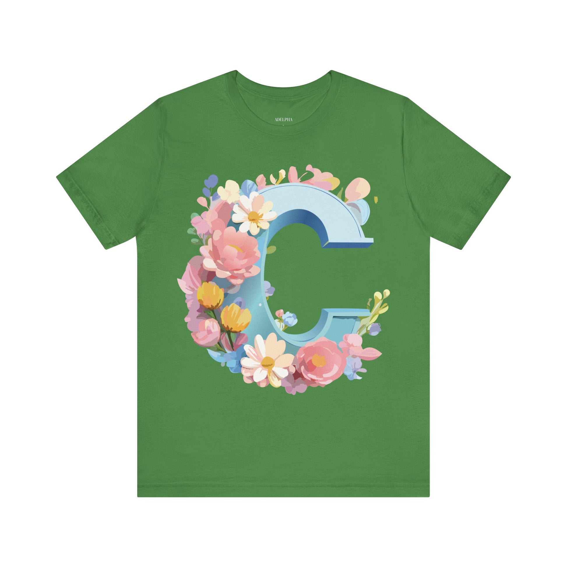 Natural Cotton Tee Shirt - Letters Collection - C Printify