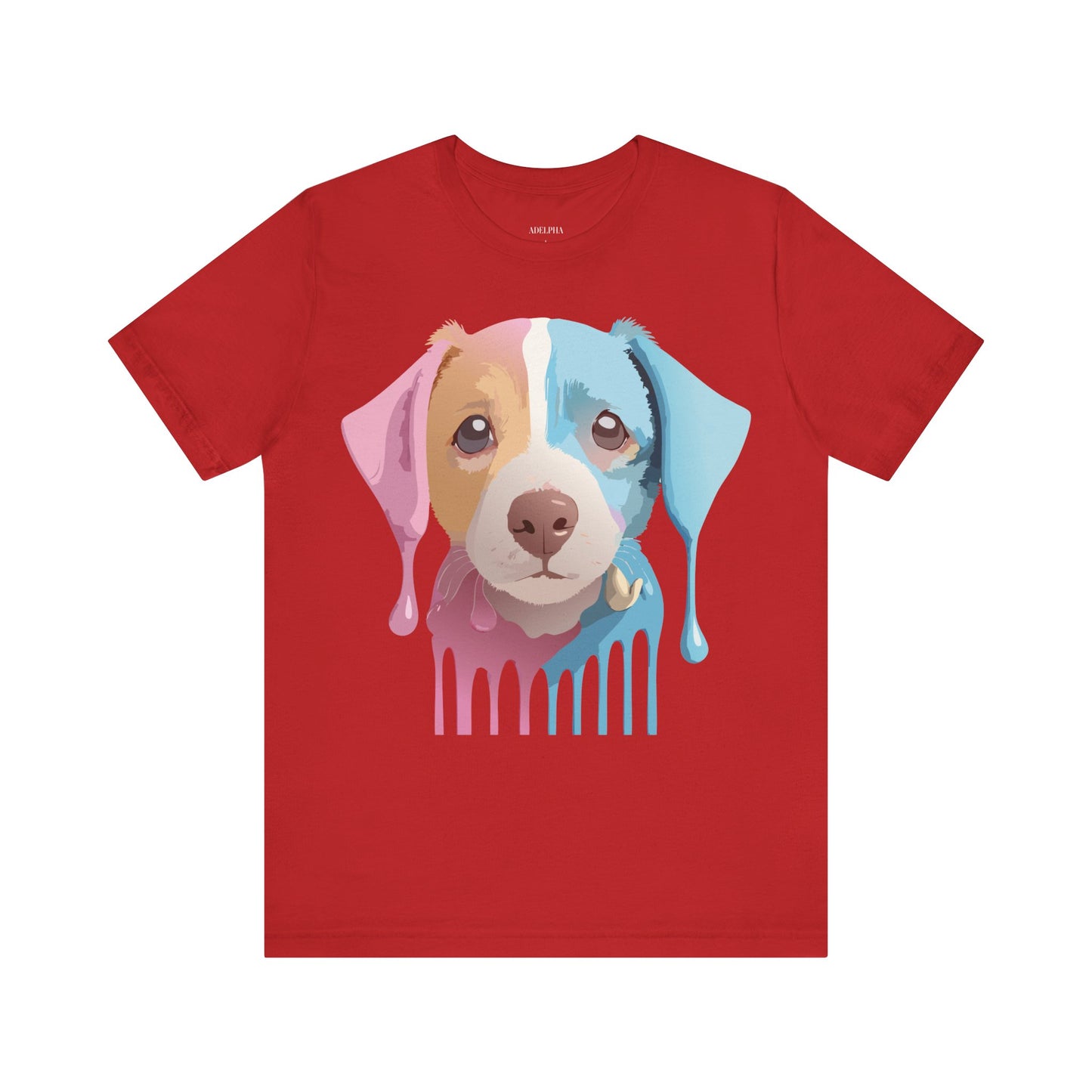 Natural Cotton Tee Shirt with Dog Printify