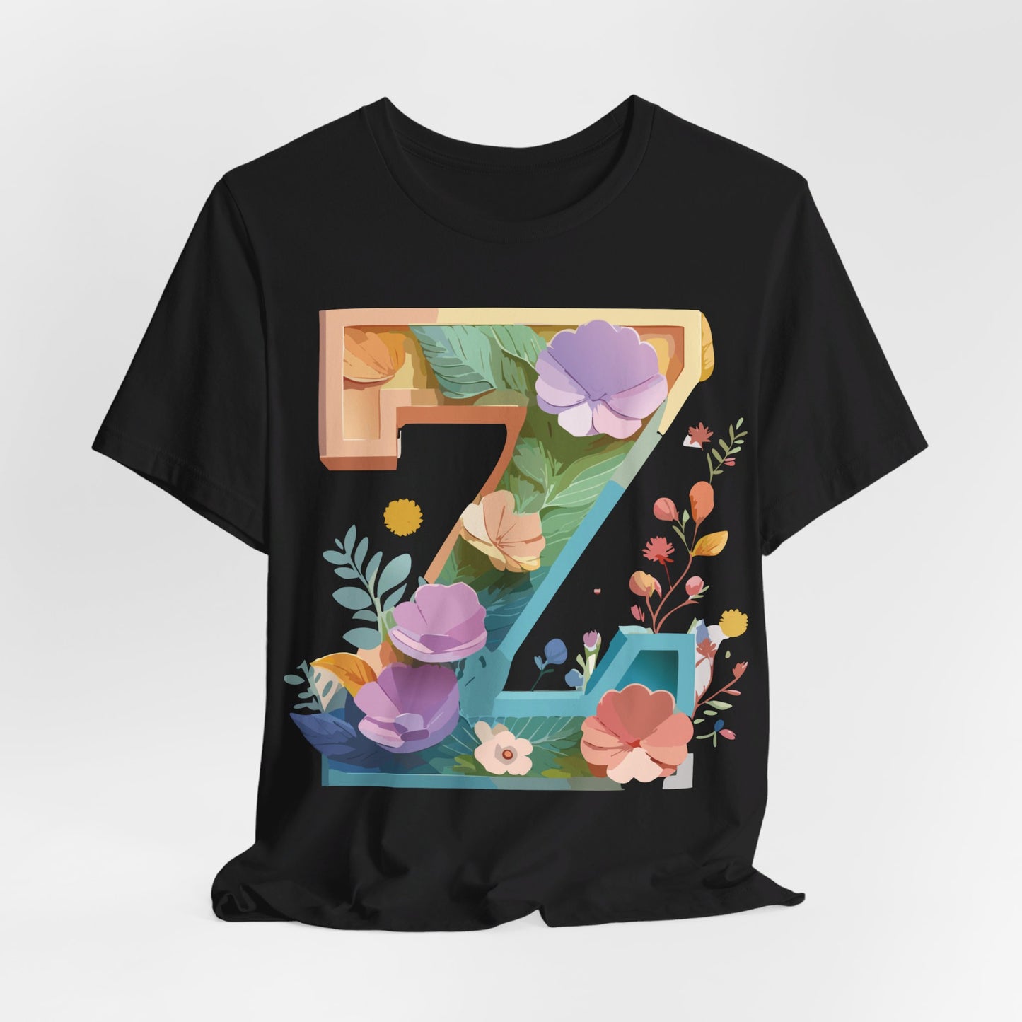 Natural Cotton Tee Shirt - Letters Collection - Z Printify