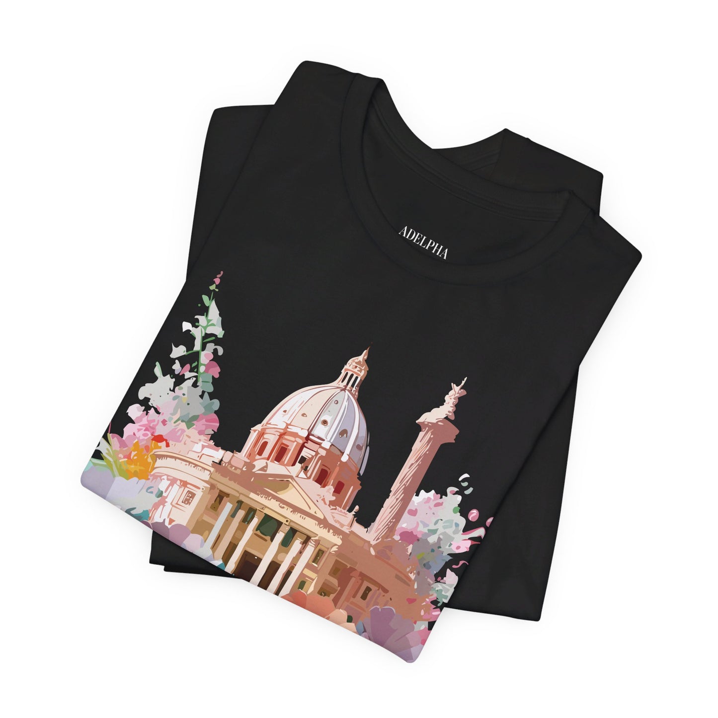 Natural Cotton Tee Shirt - Beautiful Places Collection - Rome Printify
