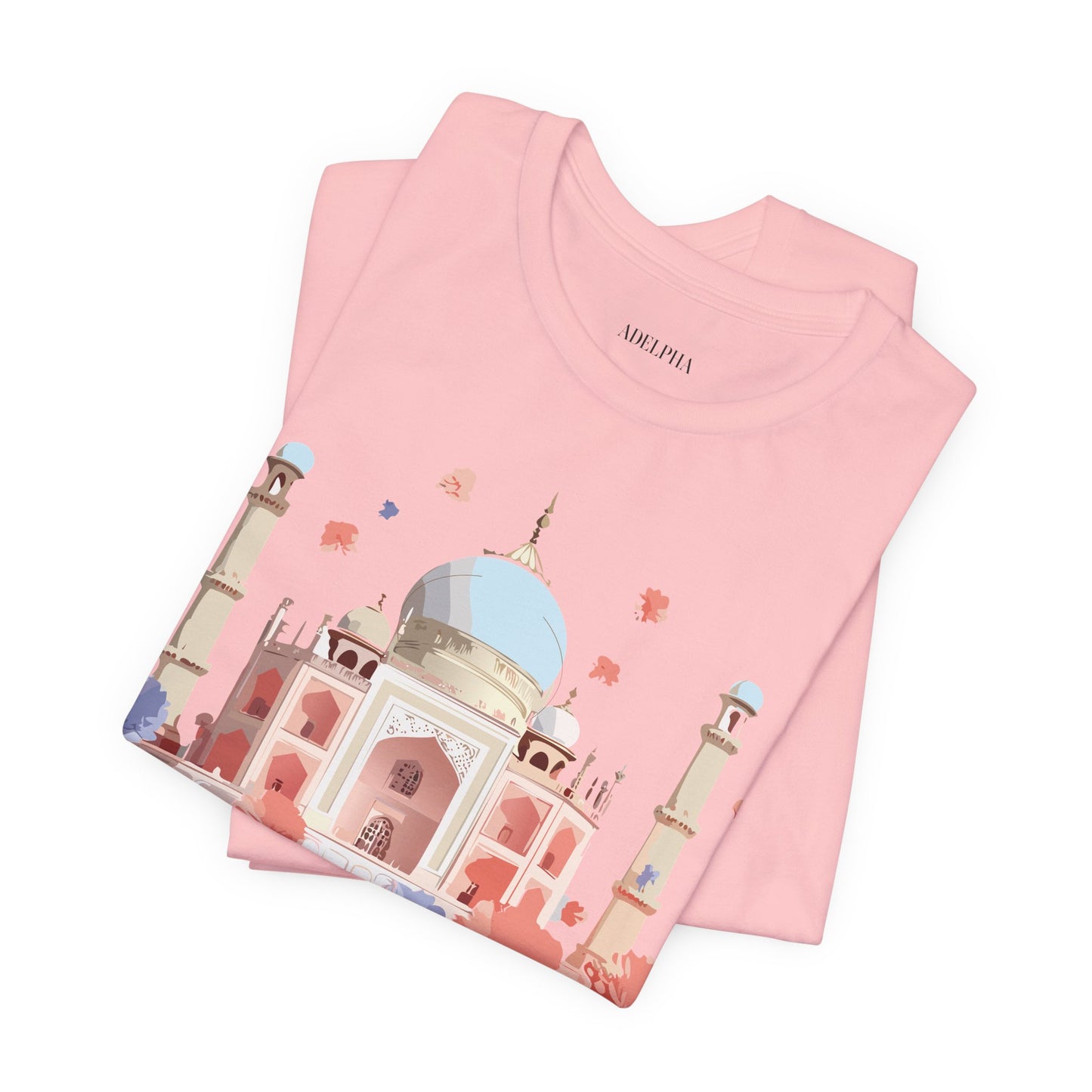 Natural Cotton Tee Shirt - Taj Mahal, India Printify