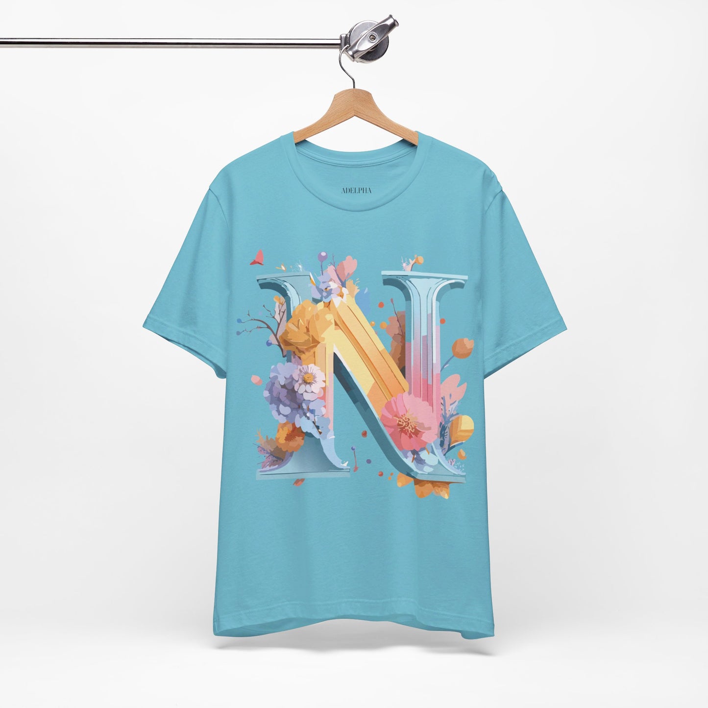 Natural Cotton Tee Shirt - Letters Collection - N Printify