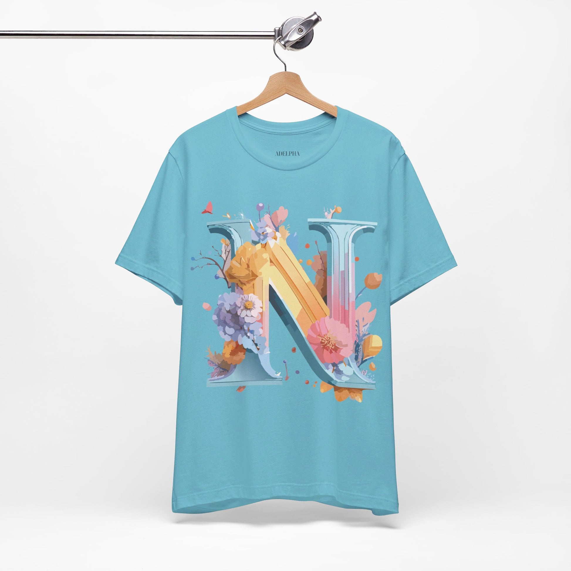 Natural Cotton Tee Shirt - Letters Collection - N Printify
