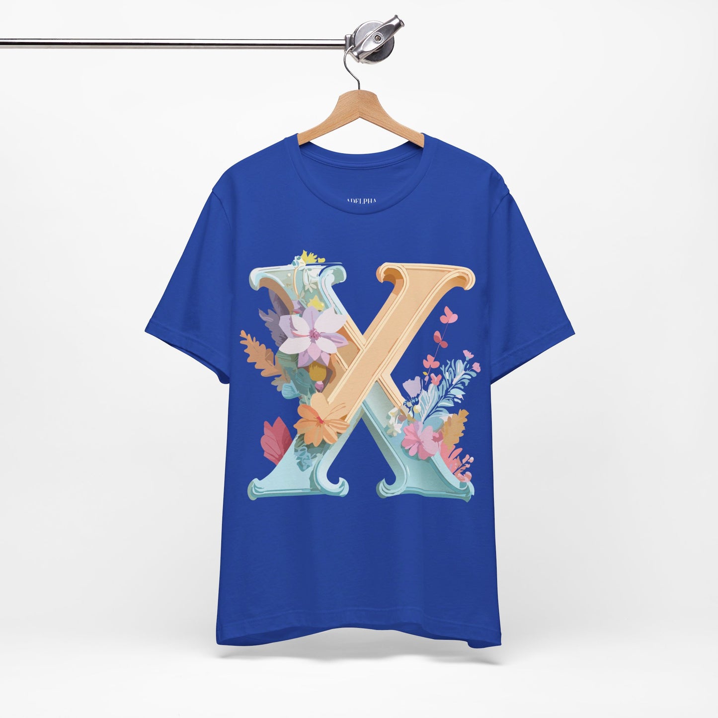 Natural Cotton Tee Shirt - Letters Collection - X Printify
