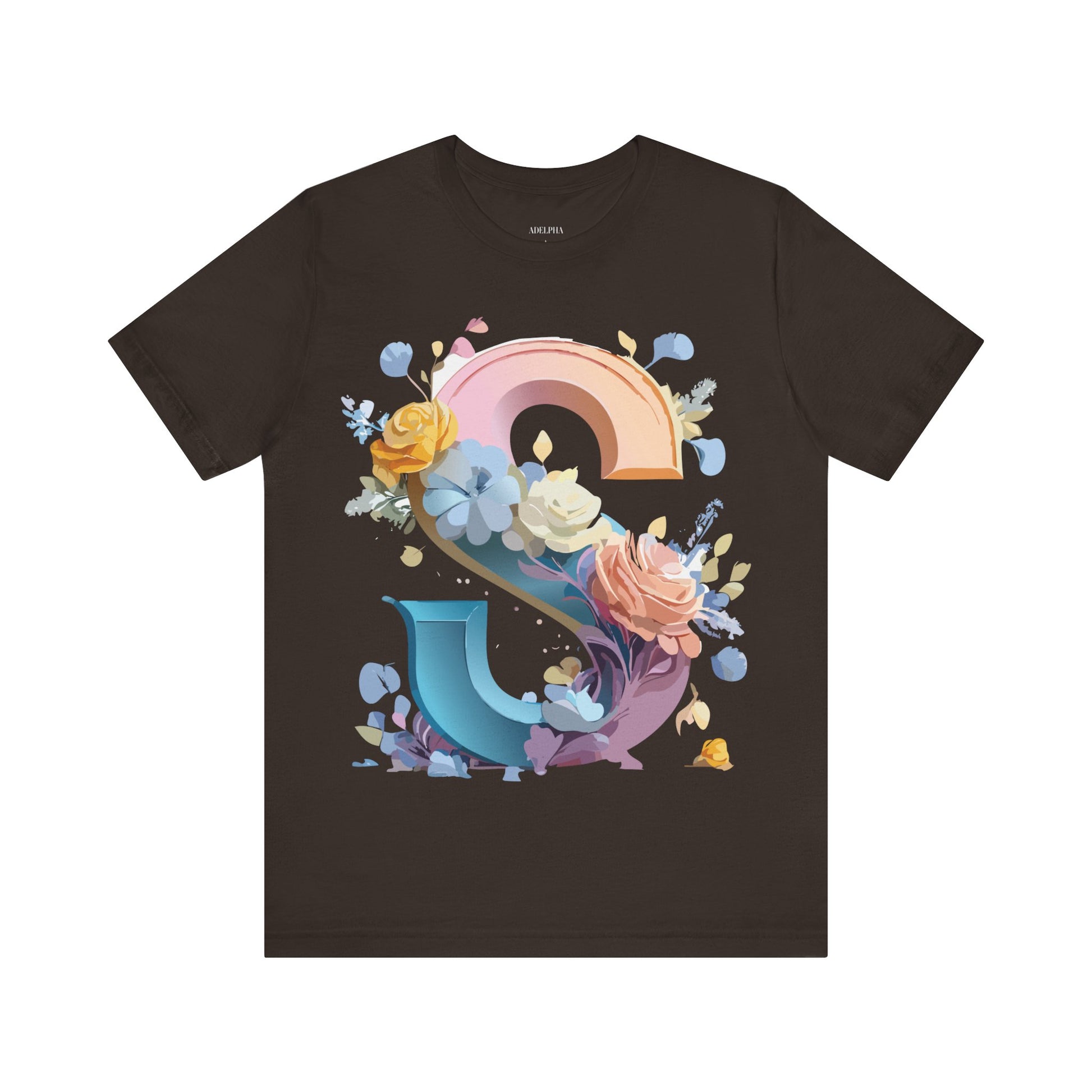 Natural Cotton Tee Shirt - Letters Collection - S Printify