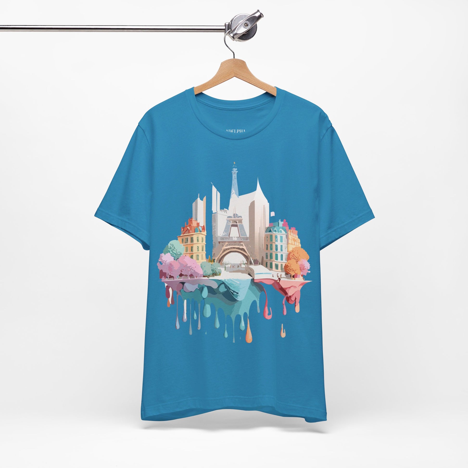 Natural Cotton Tee Shirt - Beautiful Places Collection - Paris Printify