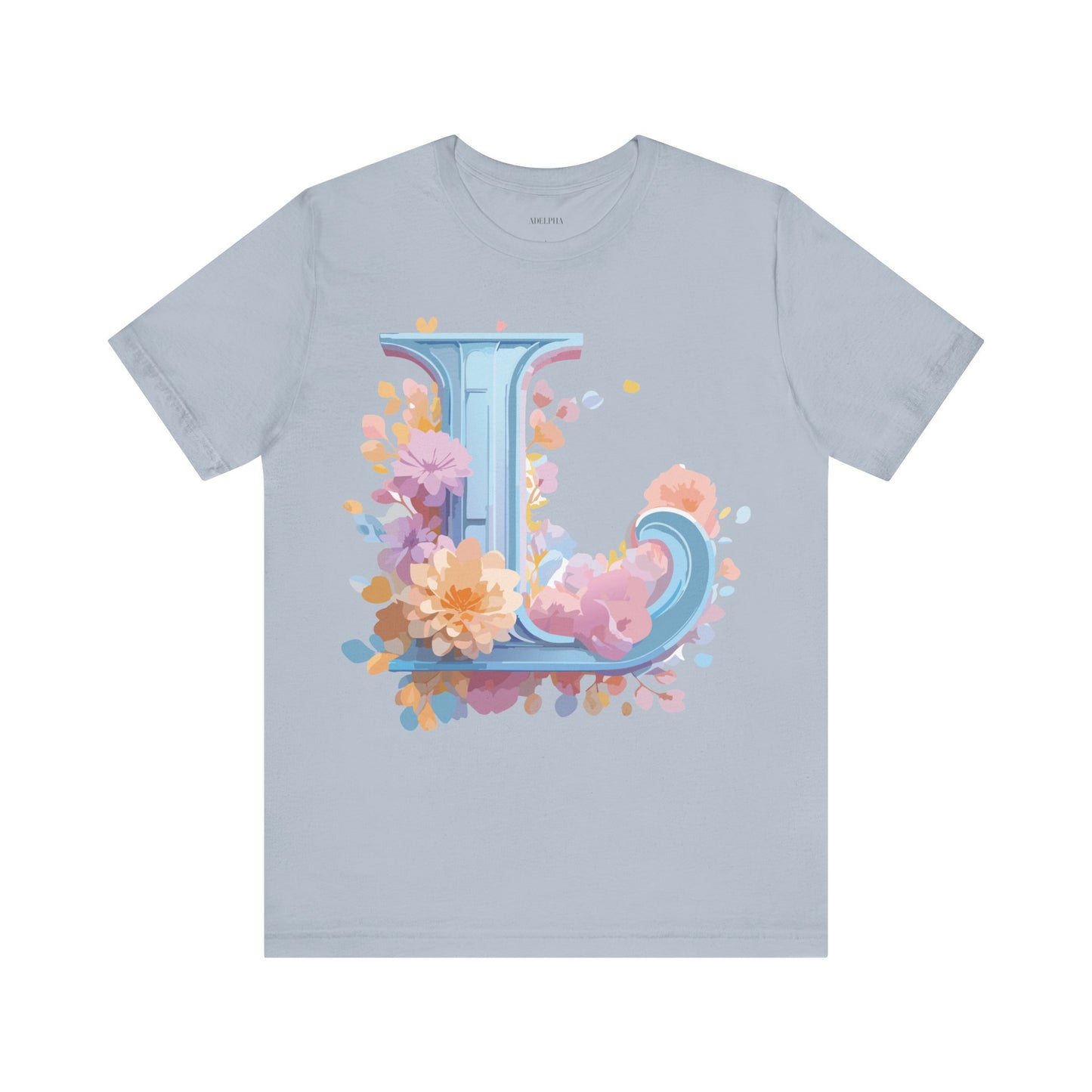 Natural Cotton Tee Shirt - Letters Collection - L Printify
