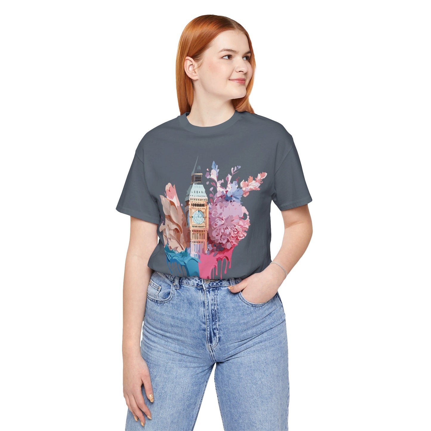 Natural Cotton Tee Shirt - Beautiful Places Collection - London Printify