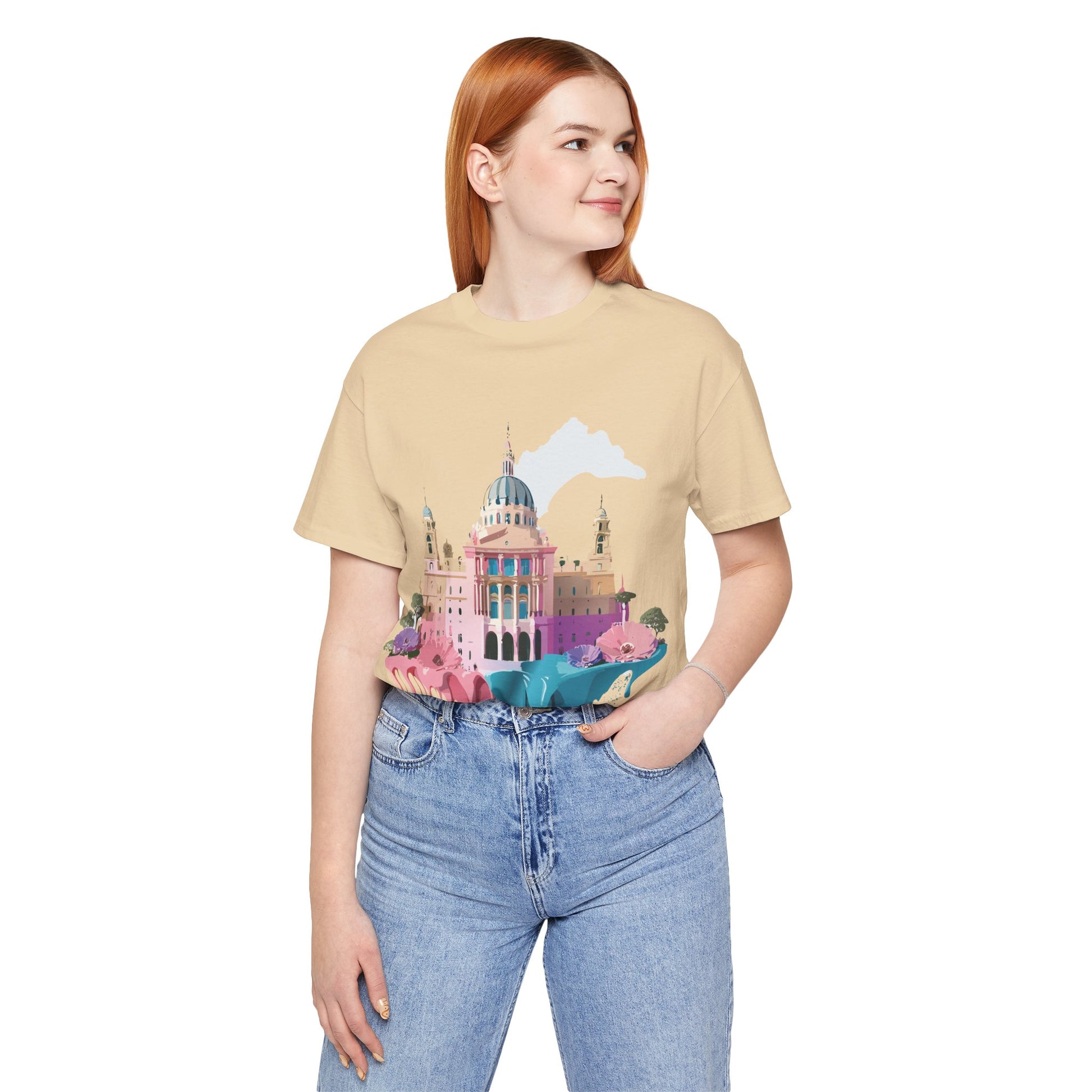Natural Cotton Tee Shirt - Beautiful Places Collection - Madrid Printify