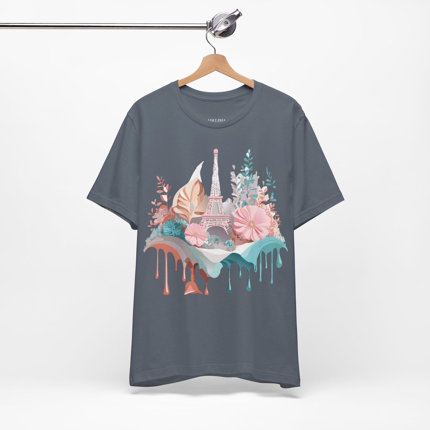 Natural Cotton Tee Shirt - Beautiful Places Collection - Paris Printify