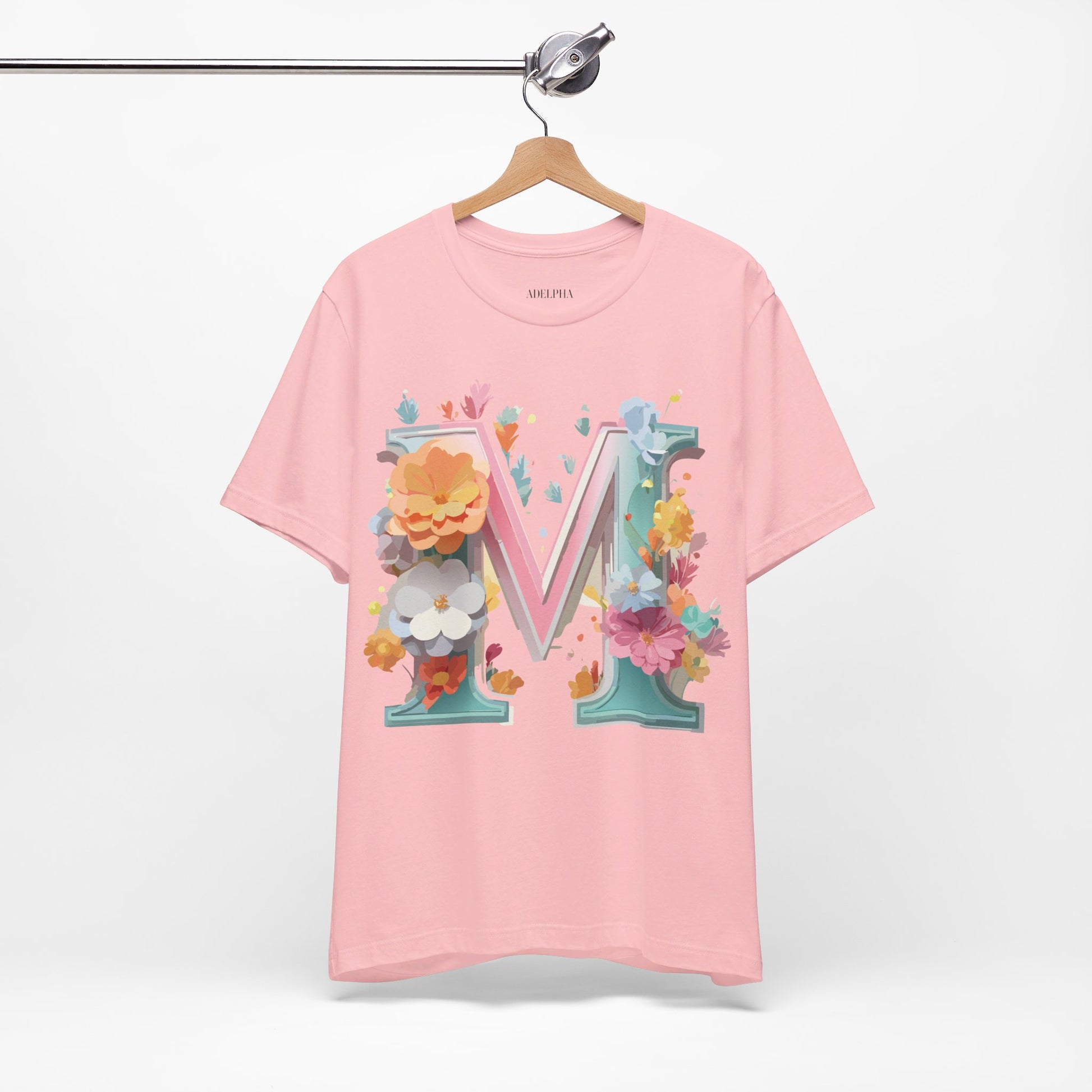 Natural Cotton Tee Shirt - Letters Collection - M Printify