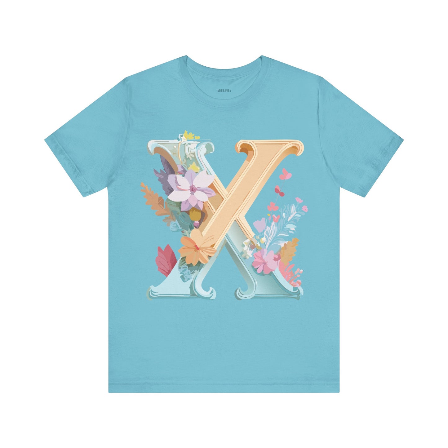 Natural Cotton Tee Shirt - Letters Collection - X Printify