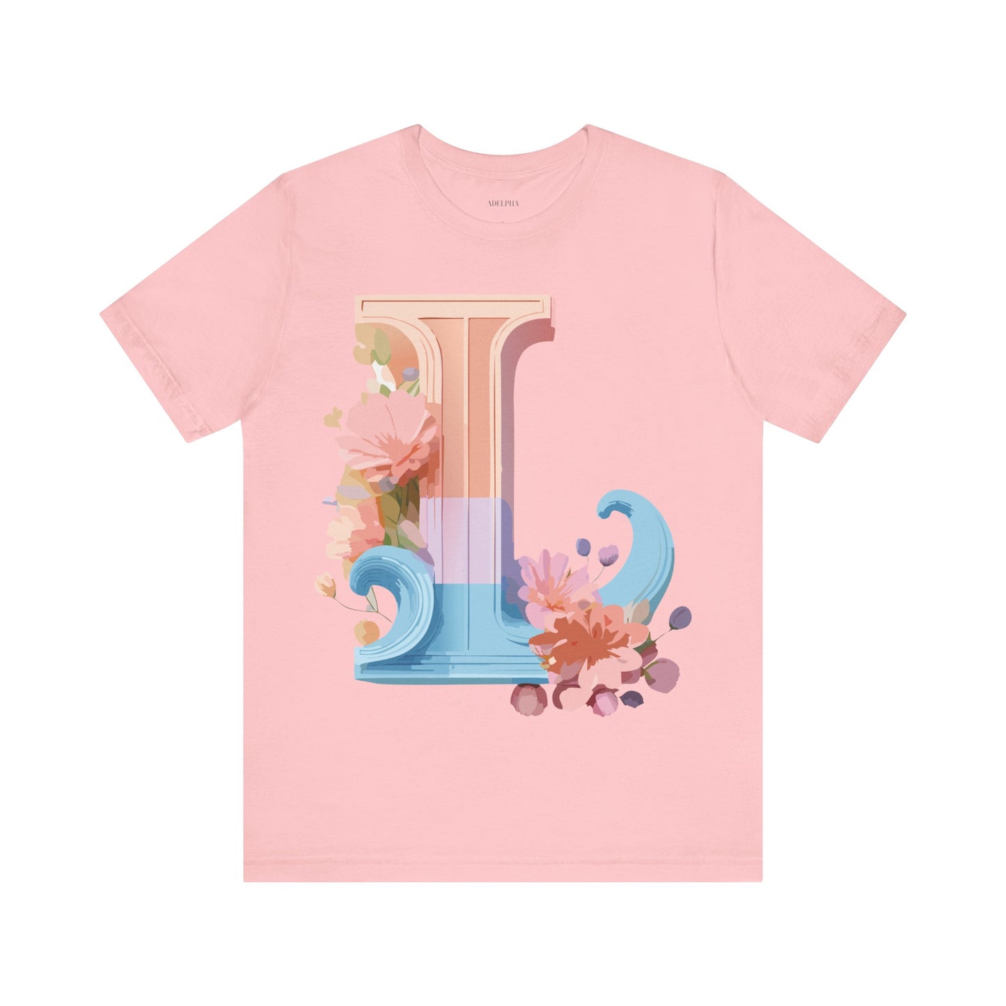 Natural Cotton Tee Shirt - Letters Collection - L Printify