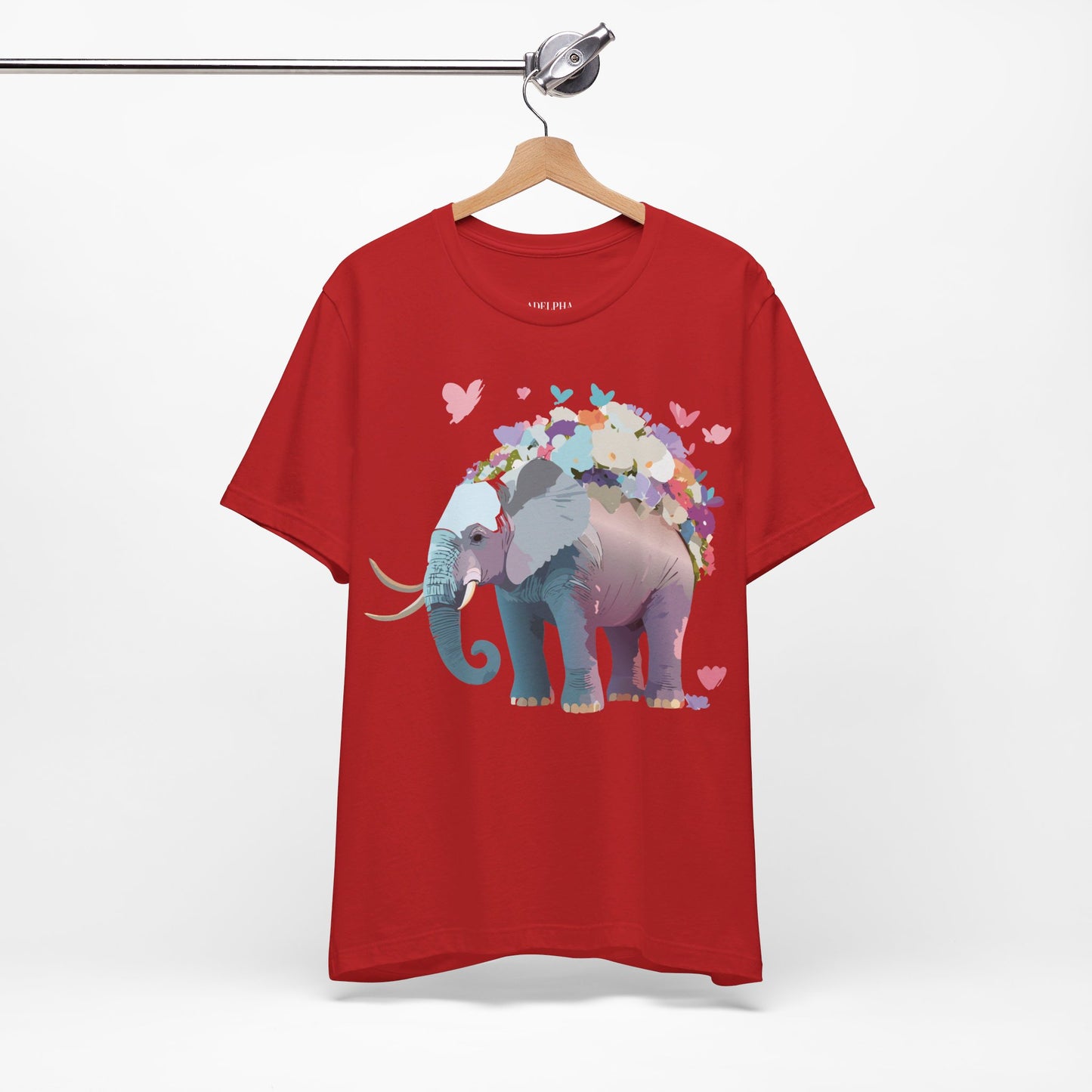 Natural Cotton Tee Shirt with Elephant Printify