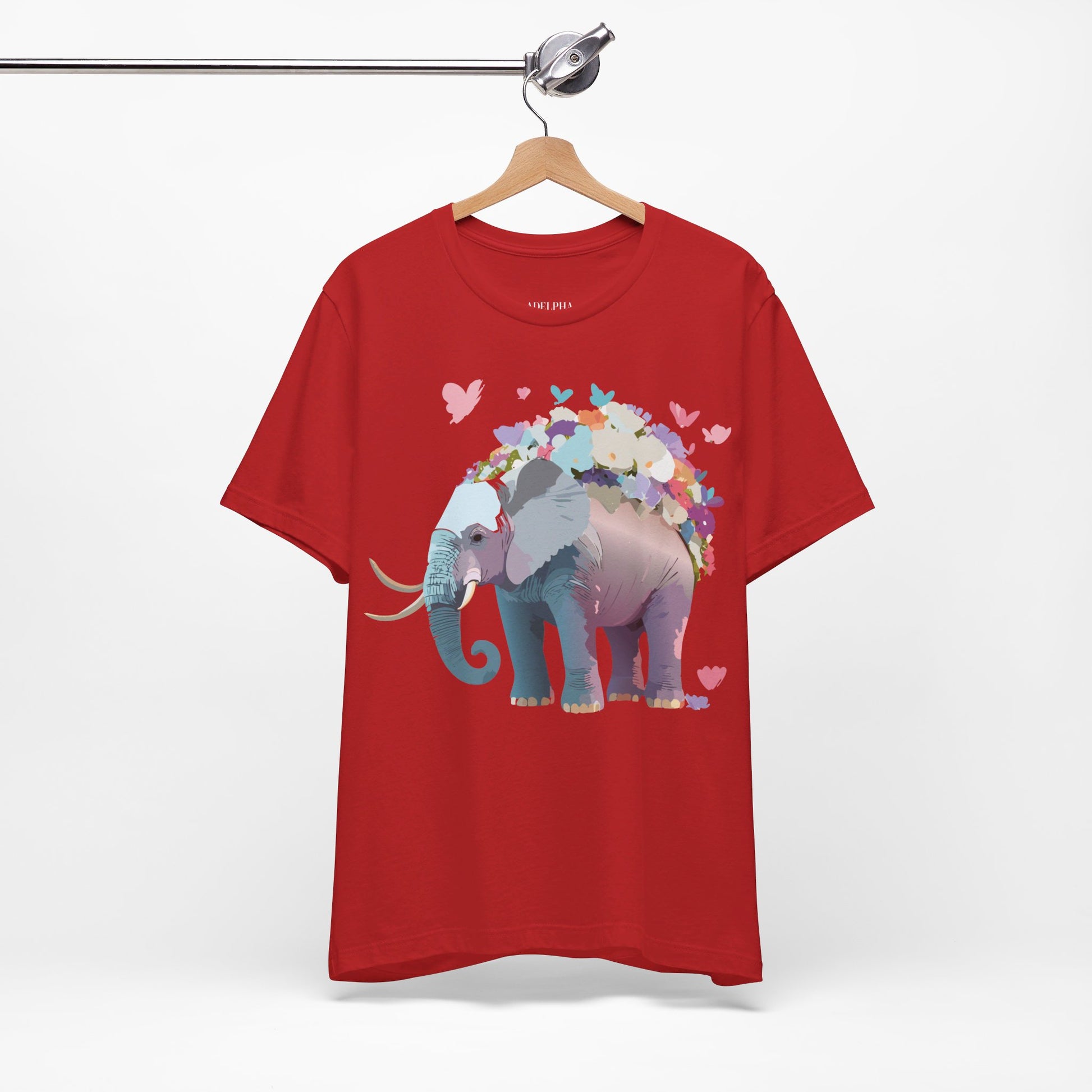 Natural Cotton Tee Shirt with Elephant Printify