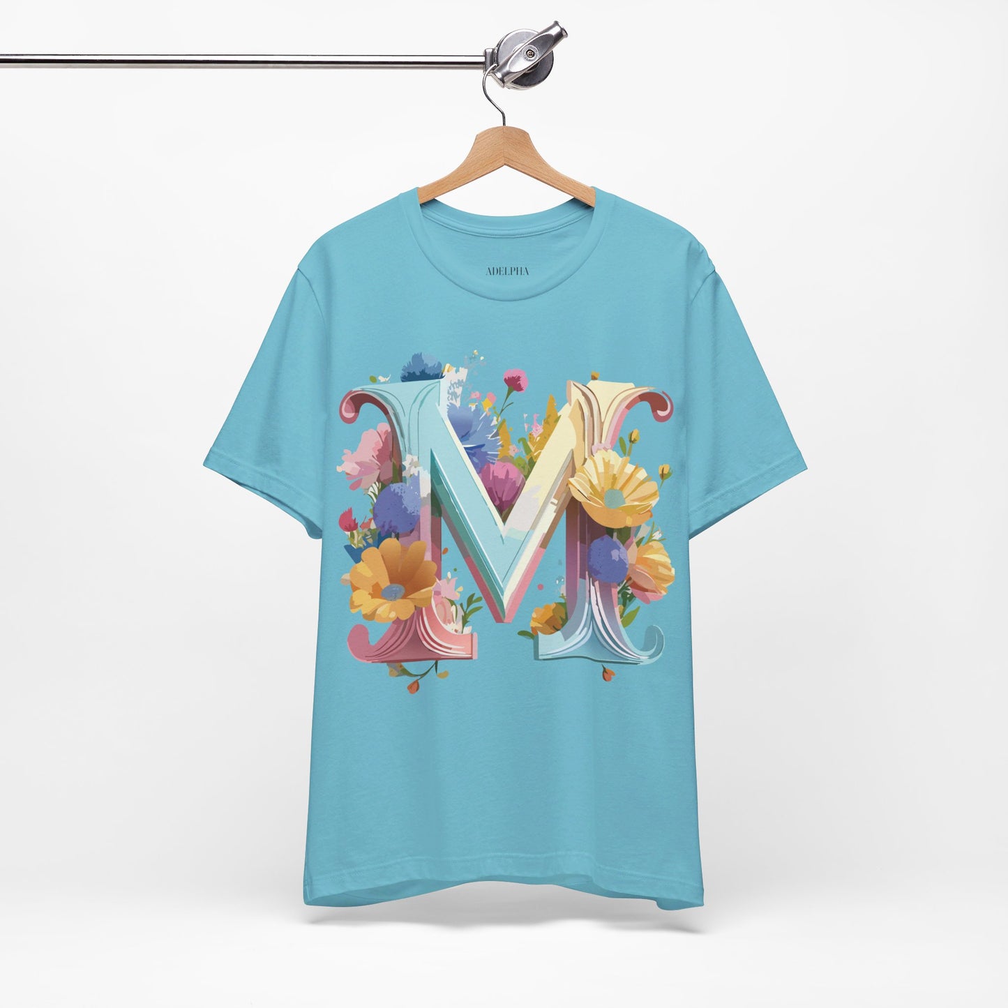 Natural Cotton Tee Shirt - Letters Collection - M Printify
