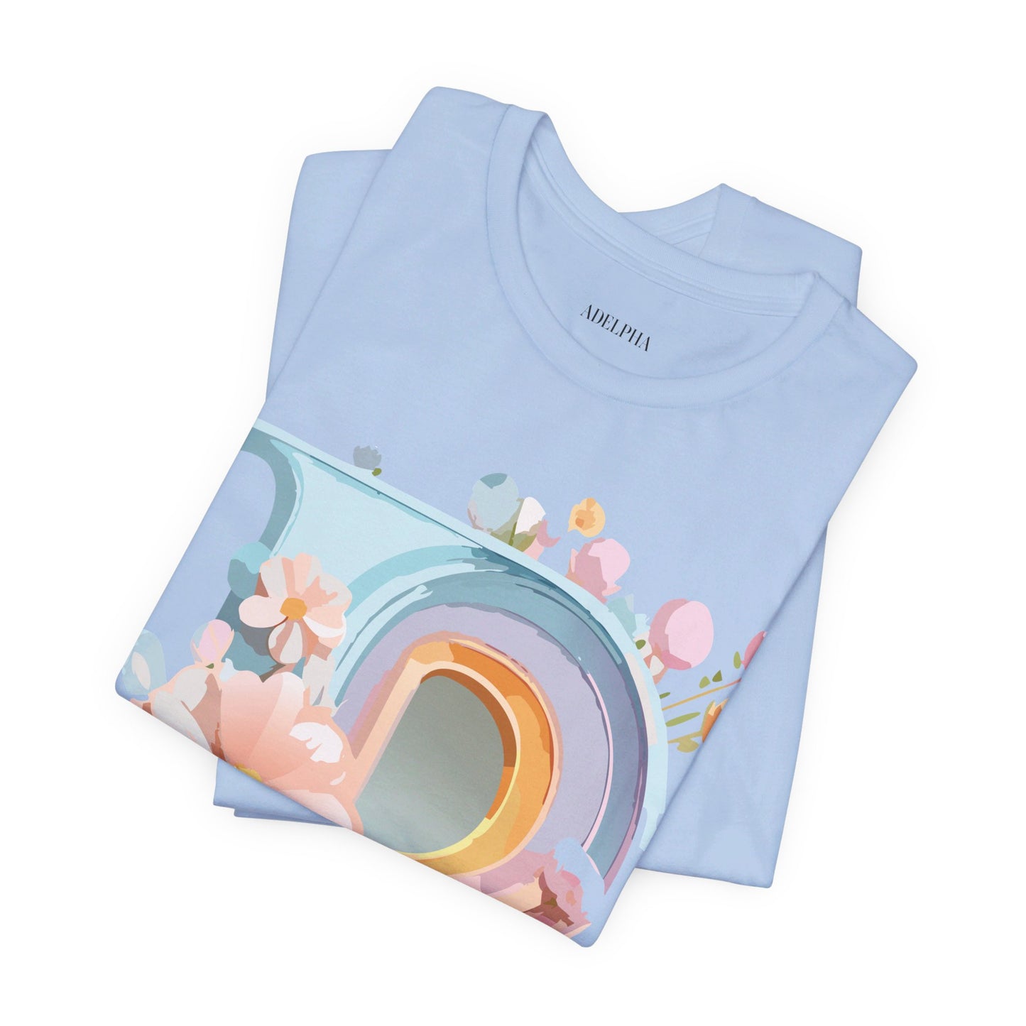 Natural Cotton Tee Shirt - Letters Collection - P Printify