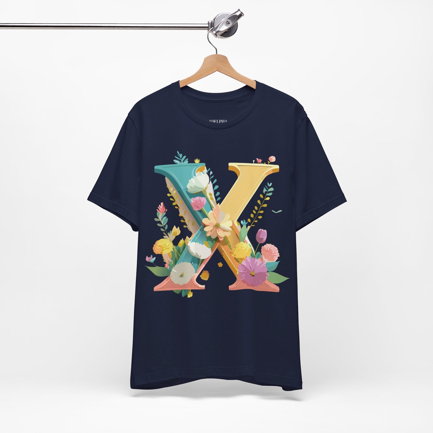Natural Cotton Tee Shirt - Letters Collection - X Printify