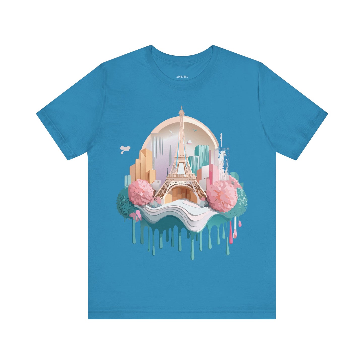 Natural Cotton Tee Shirt - Beautiful Places Collection - Paris Printify