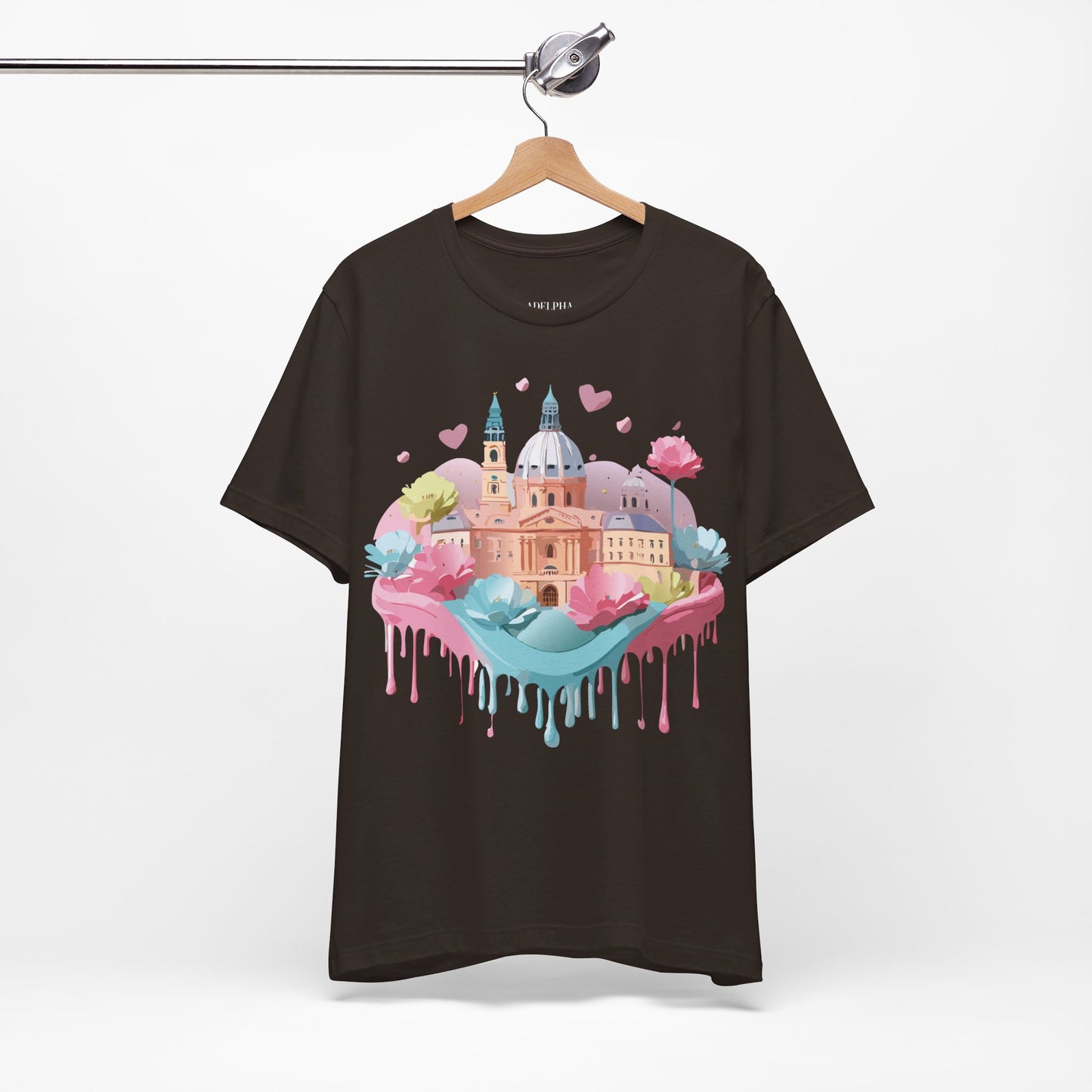 Natural Cotton Tee Shirt - Beautiful Places Collection - Prague Printify