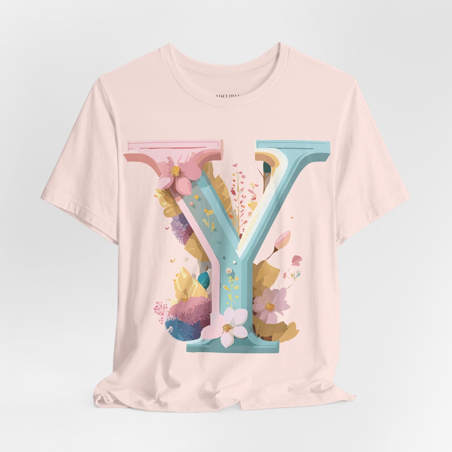Natural Cotton Tee Shirt - Letters Collection - Y Printify