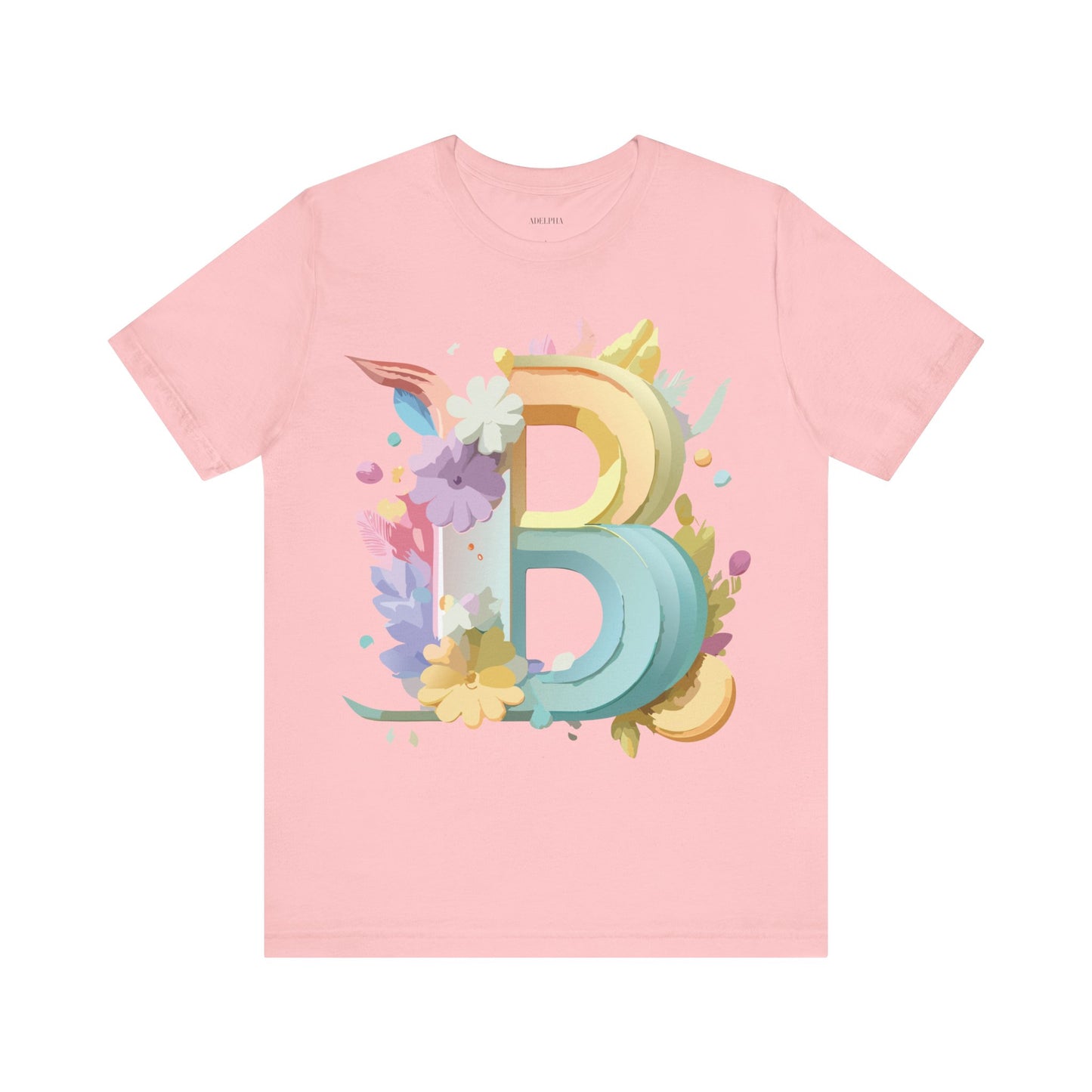 Natural Cotton Tee Shirt - Letters Collection - B Printify