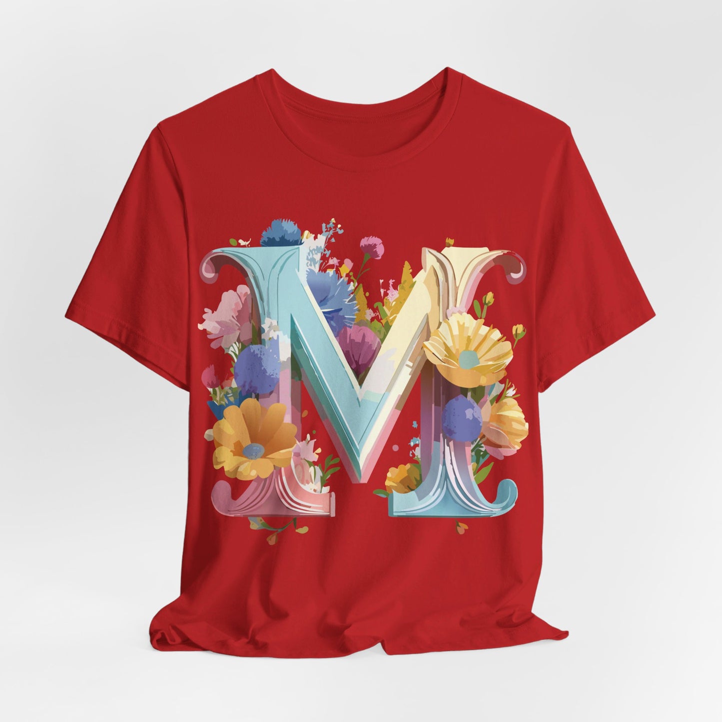 Natural Cotton Tee Shirt - Letters Collection - M Printify