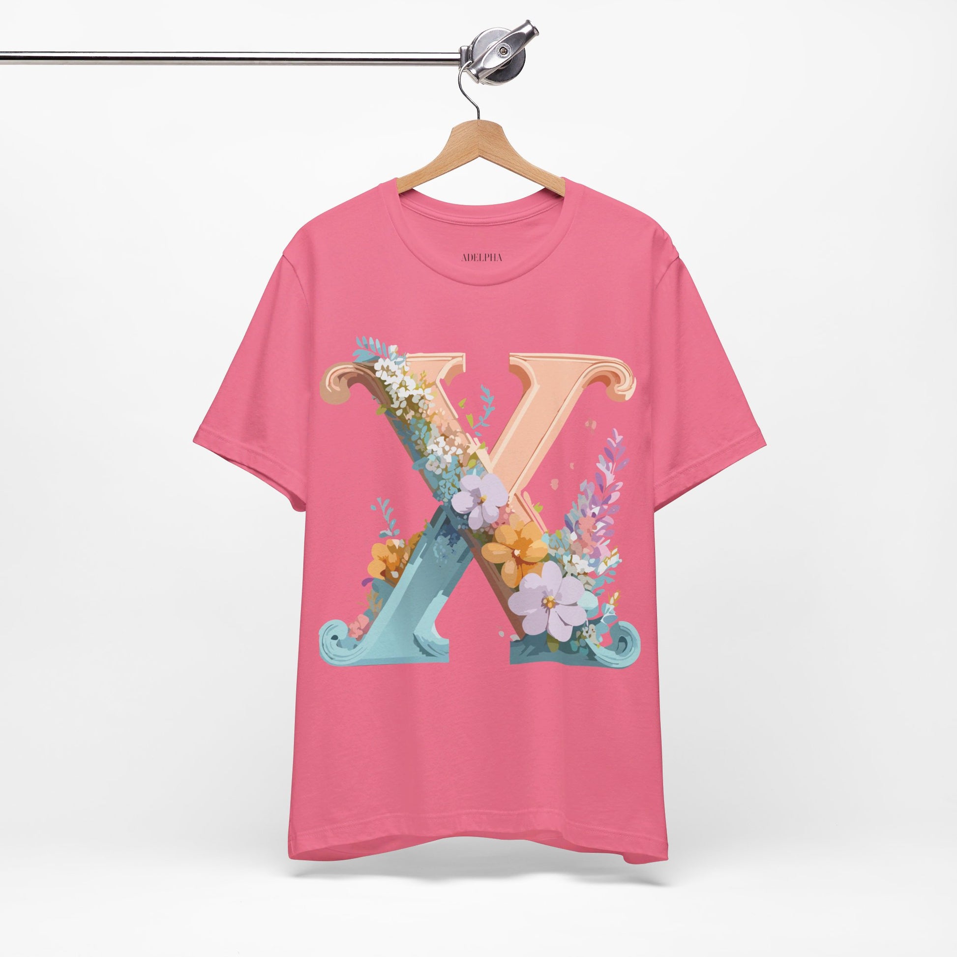 Natural Cotton Tee Shirt - Letters Collection - X Printify