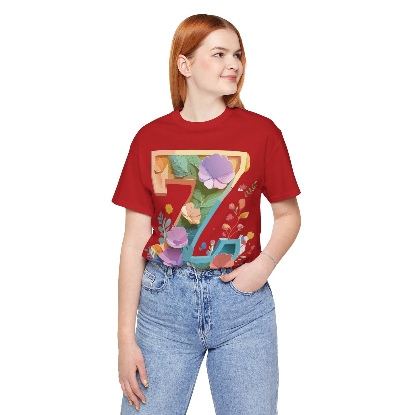 Natural Cotton Tee Shirt - Letters Collection - Z Printify