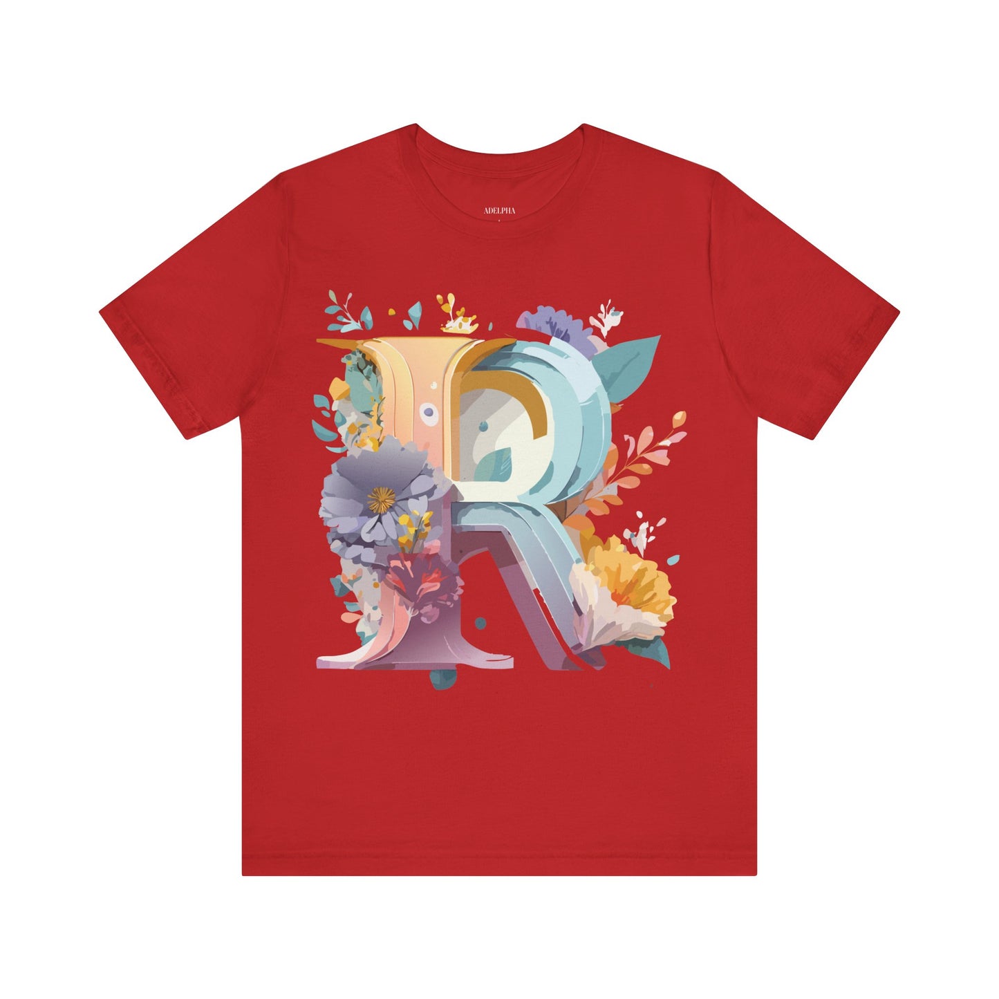Natural Cotton Tee Shirt - Letters Collection - R Printify