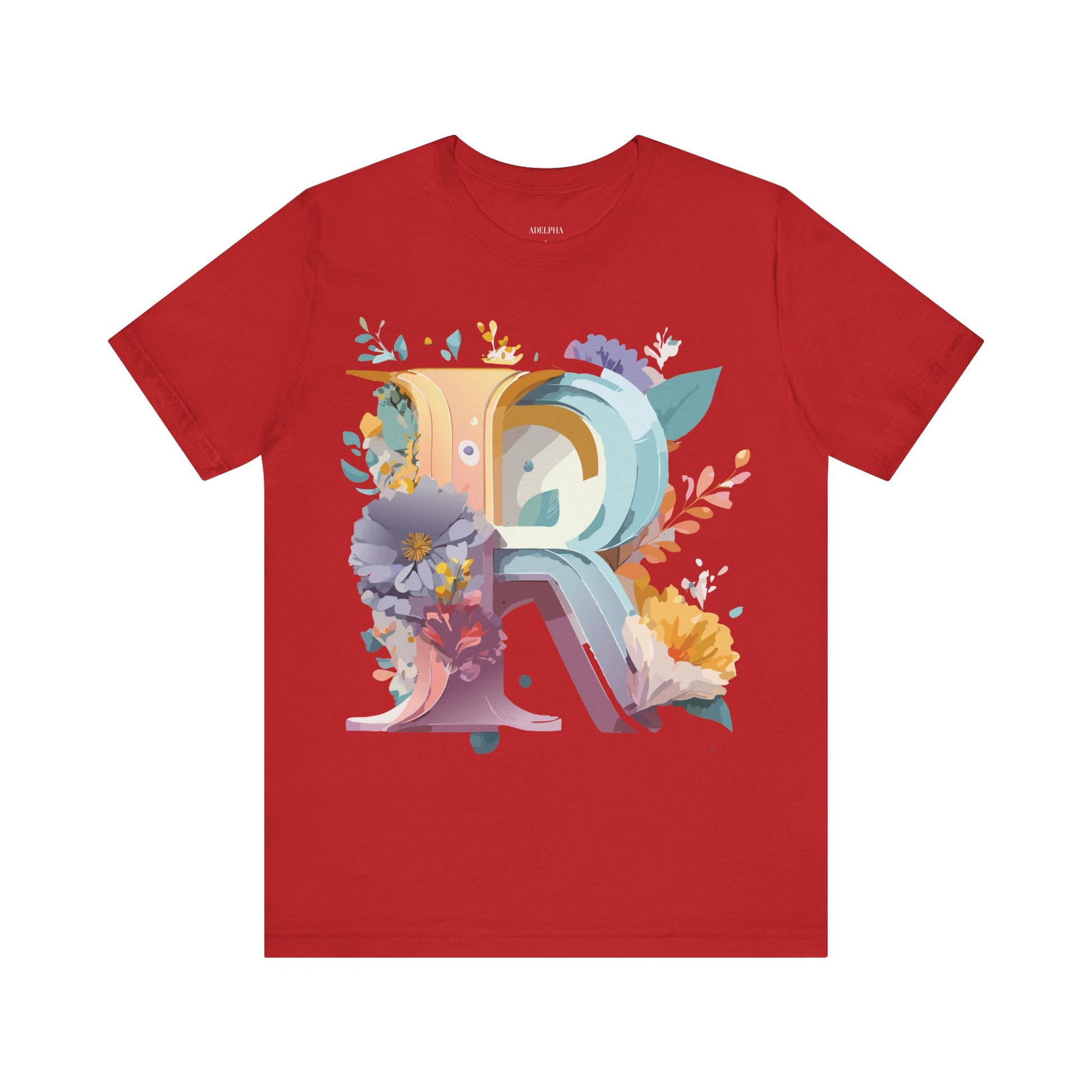 Natural Cotton Tee Shirt - Letters Collection - R Printify