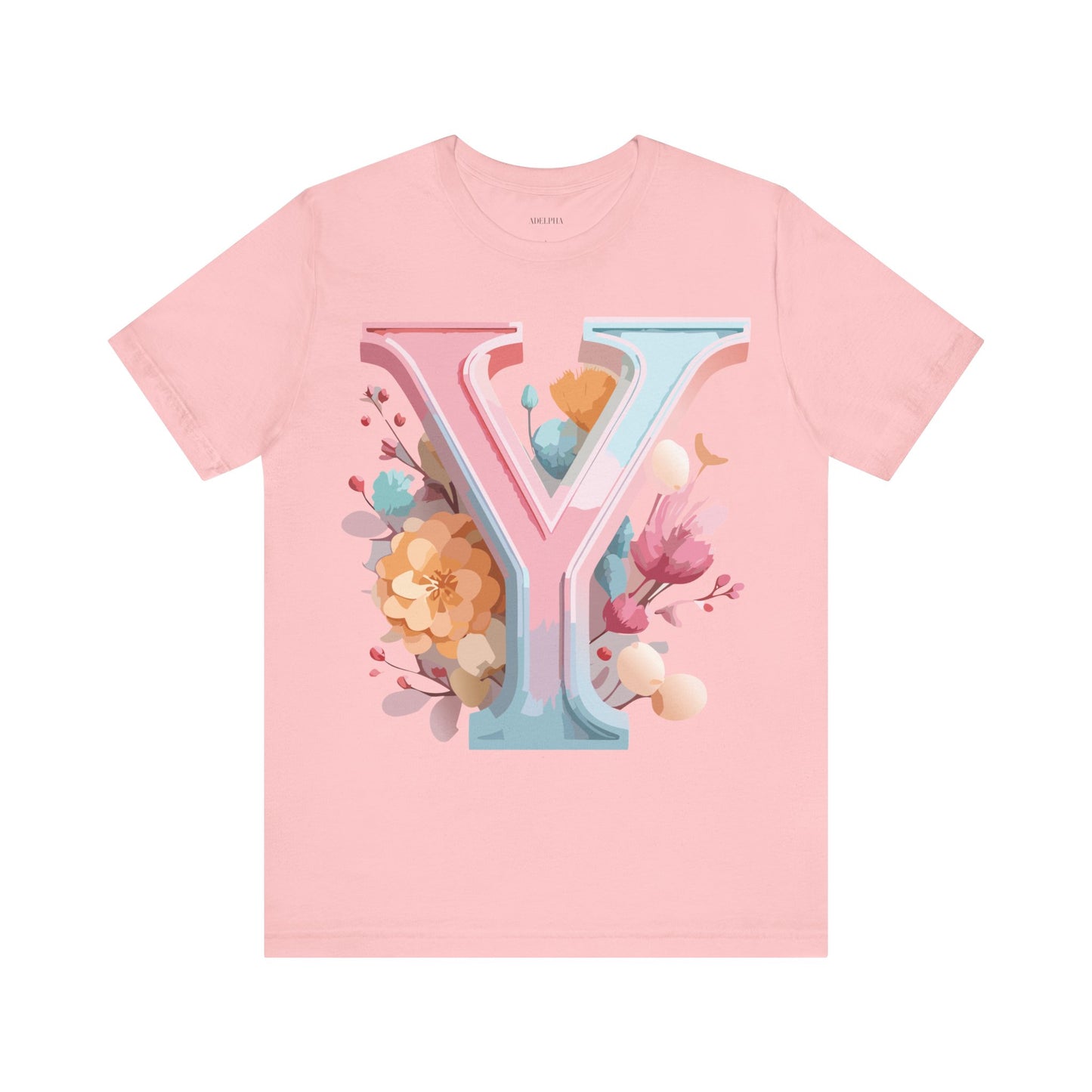 Natural Cotton Tee Shirt - Letters Collection - Y Printify