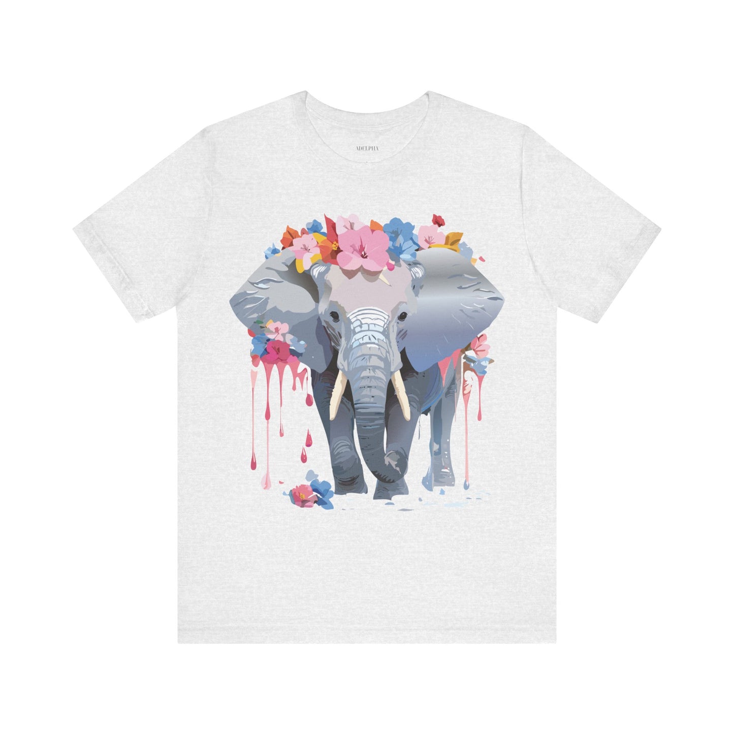 Natural Cotton Tee Shirt with Elephant Printify